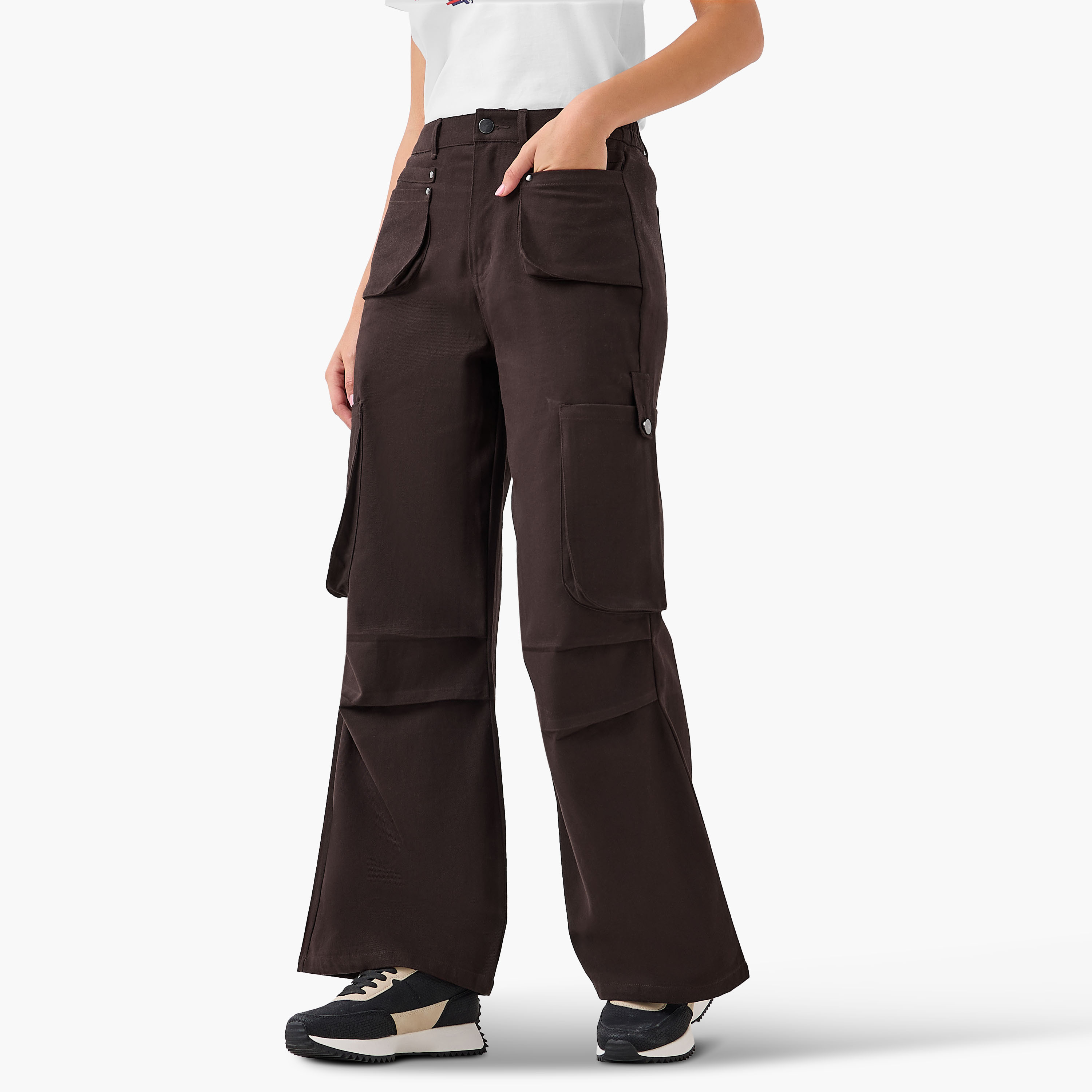 Relaxed Fit High-Waist Cotton Cargo Pants-women-clothing-bottoms-trousers-image-1