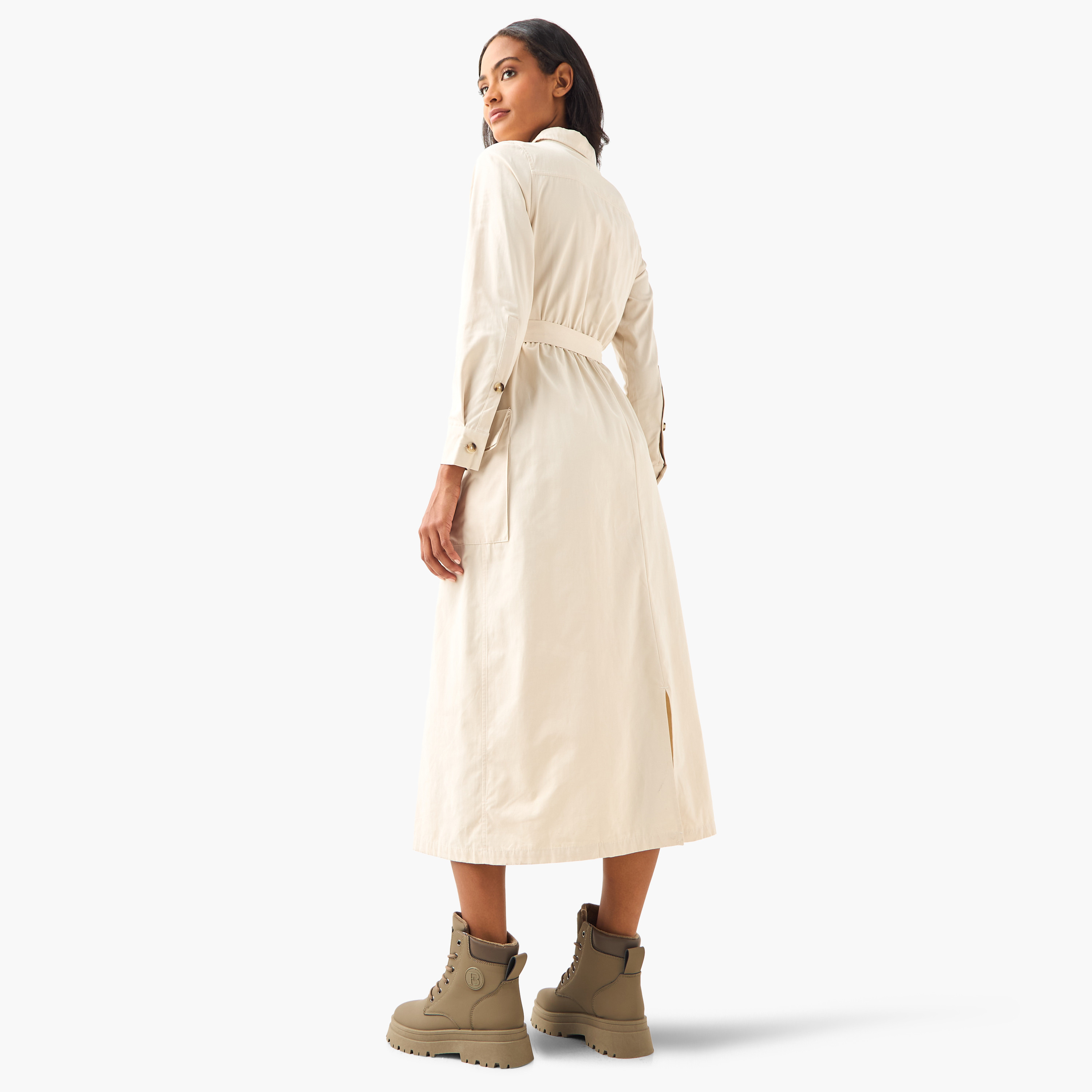 Midi Shirt Dress with Belt-women-clothing-dresses-image-4