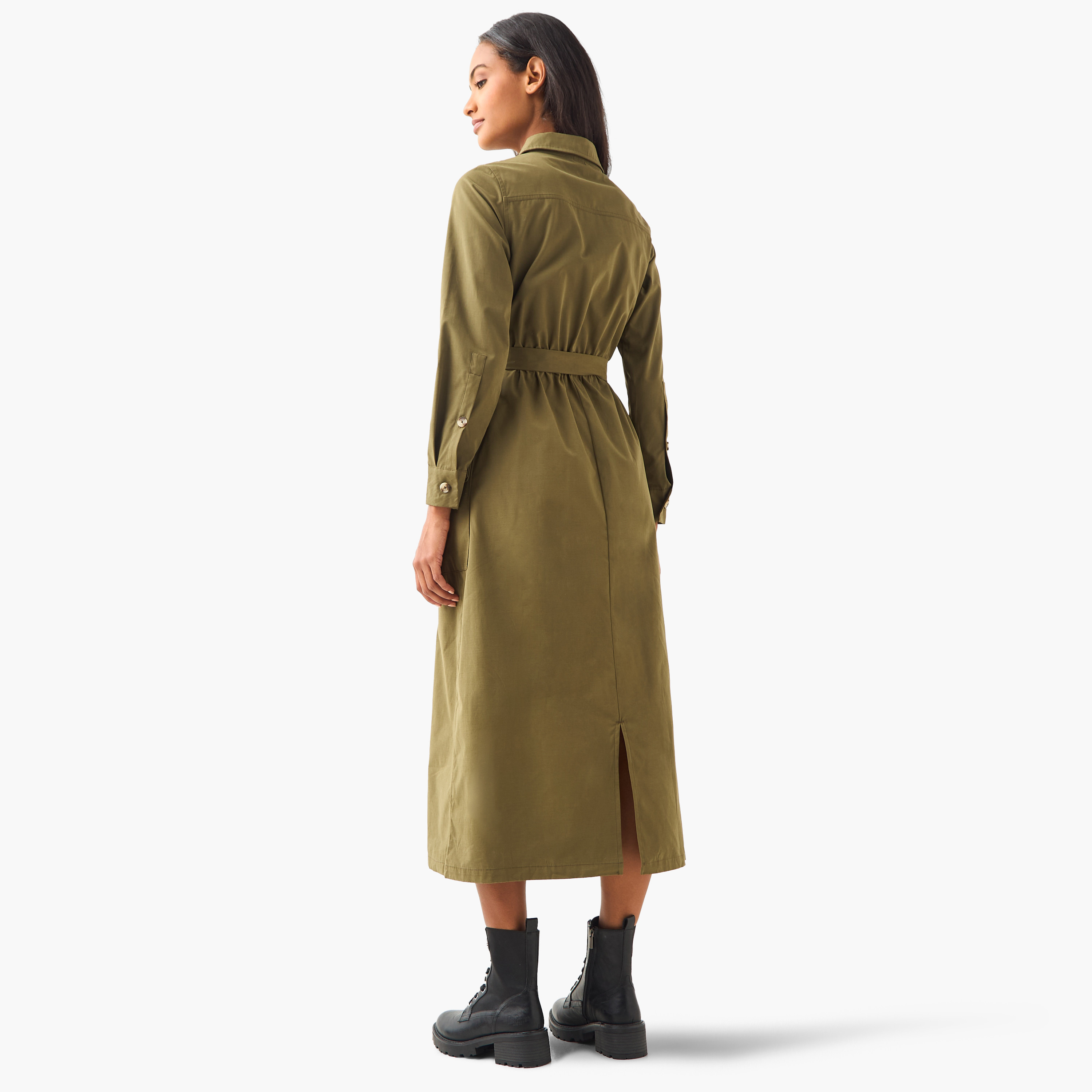 فستان قميص ميدي بحزام-women-clothing-dresses-image-4
