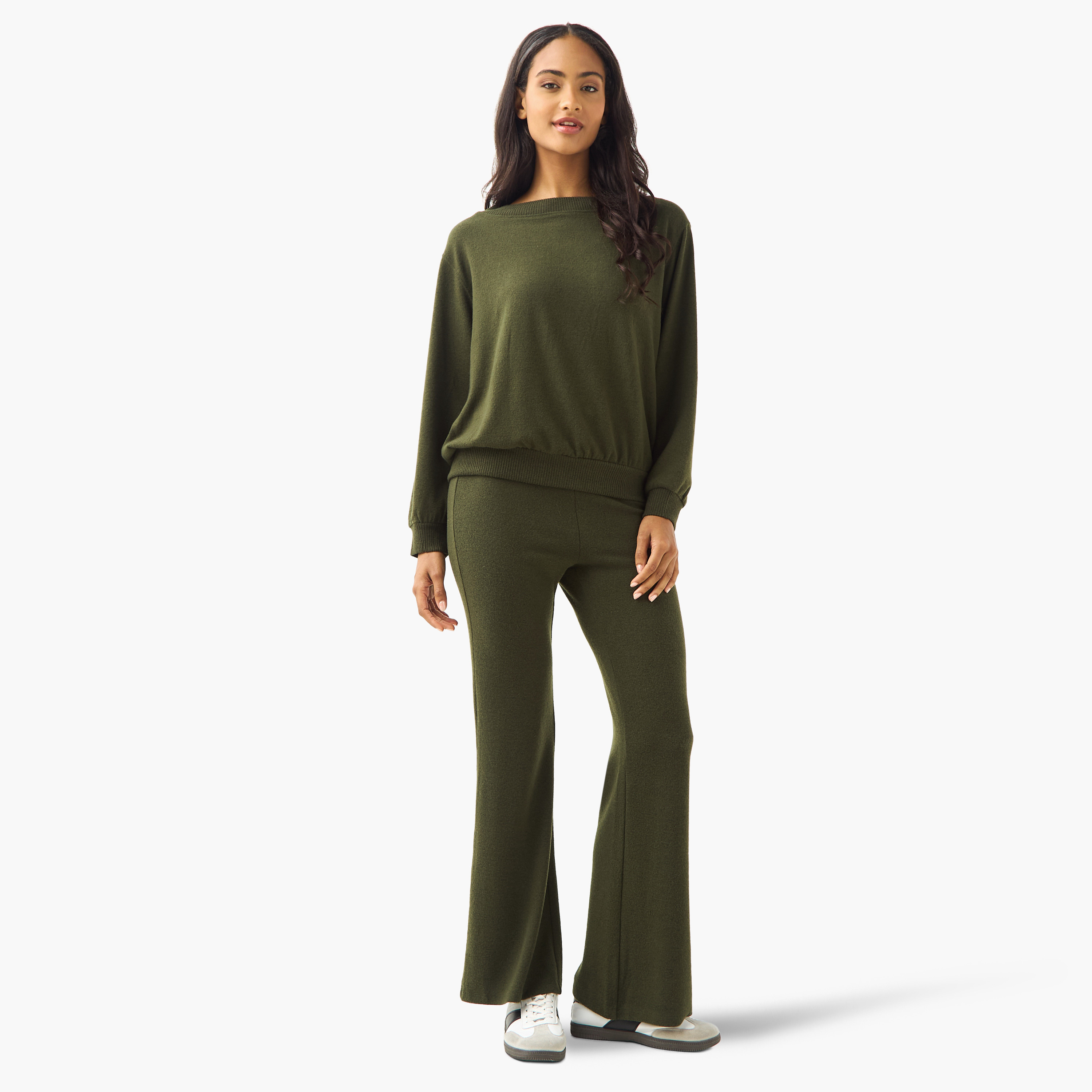 Mid-Rise Flared Pants-women-clothing-bottoms-trousers-image-2