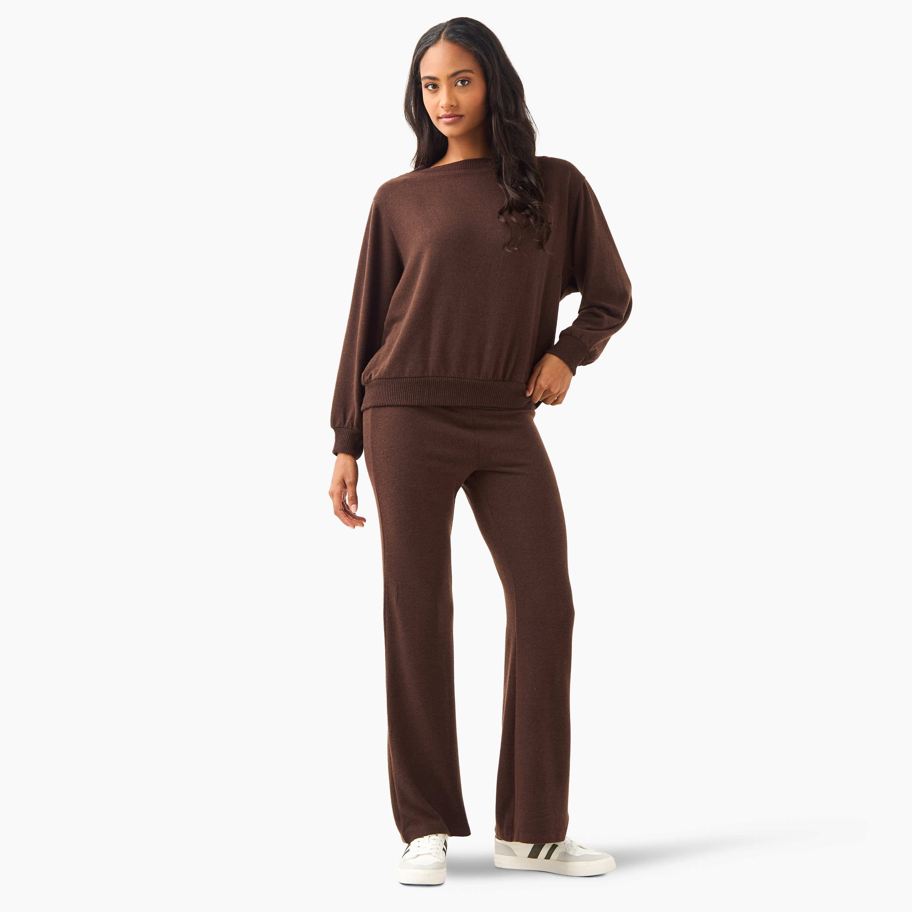 Mid-Rise Flared Pants-women-clothing-bottoms-trousers-image-2