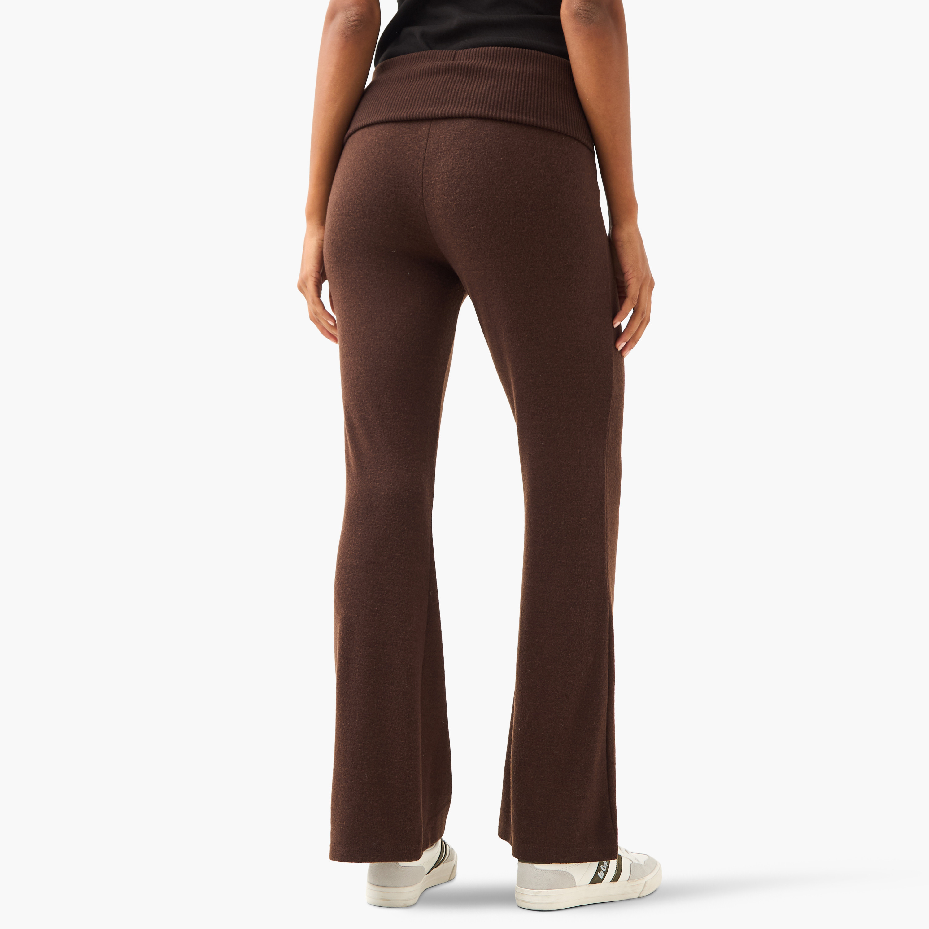 Mid-Rise Flared Pants-women-clothing-bottoms-trousers-image-4
