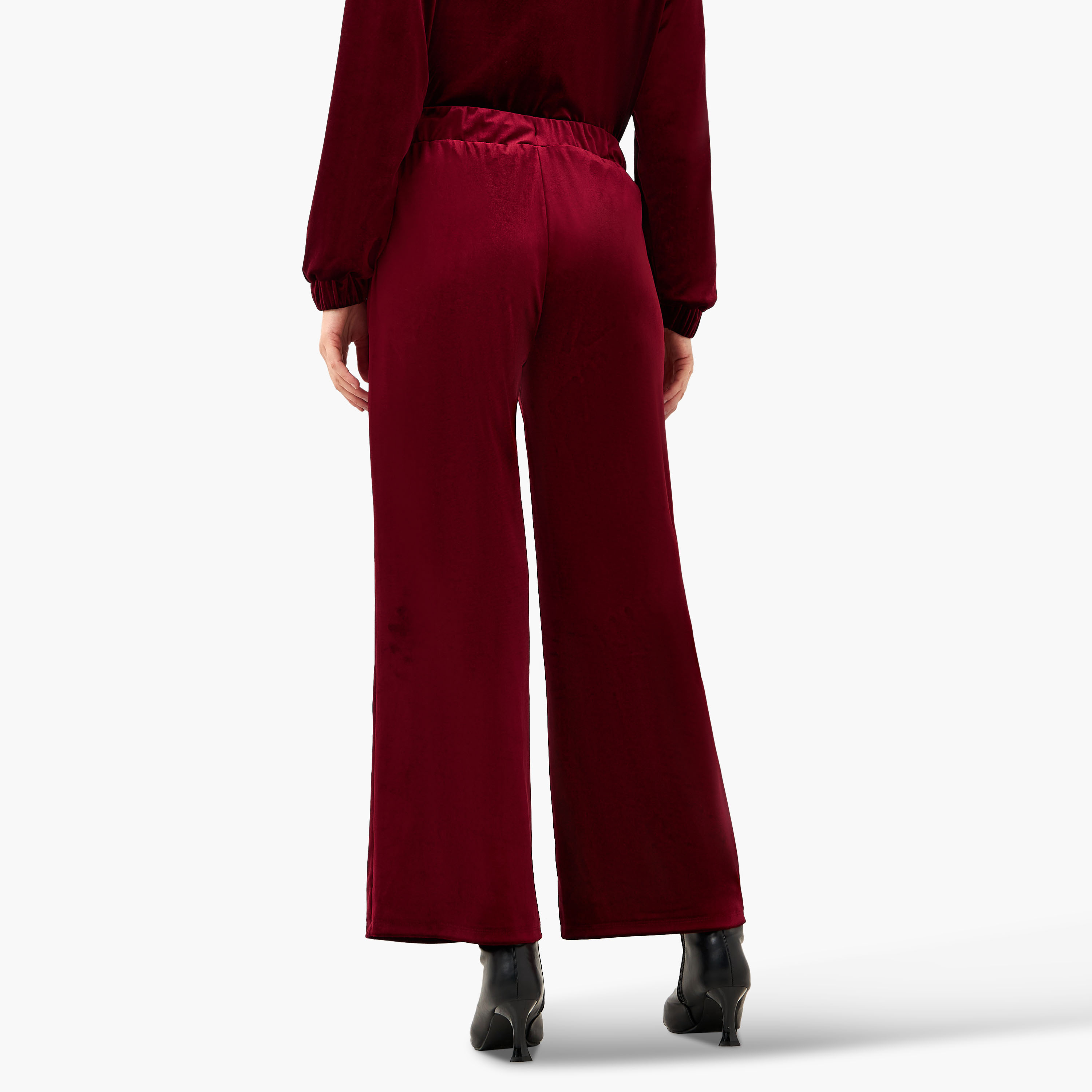 Mid Waist Velour Joggers with Pockets-women-clothing-bottoms-joggers-image-4