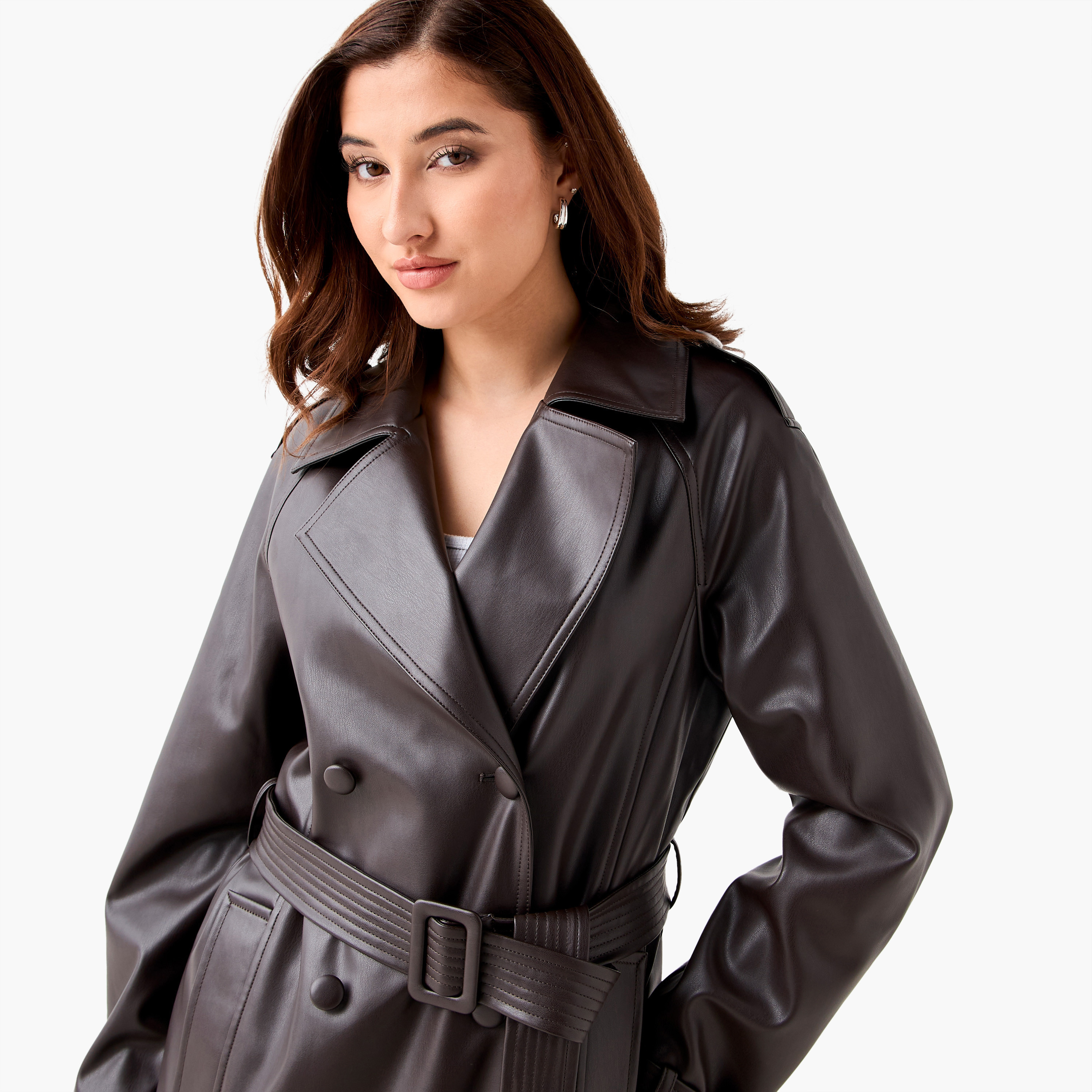 Longline Faux Leather Trench Coat with Belt-women-clothing-coatsandjackets-coats-image-5
