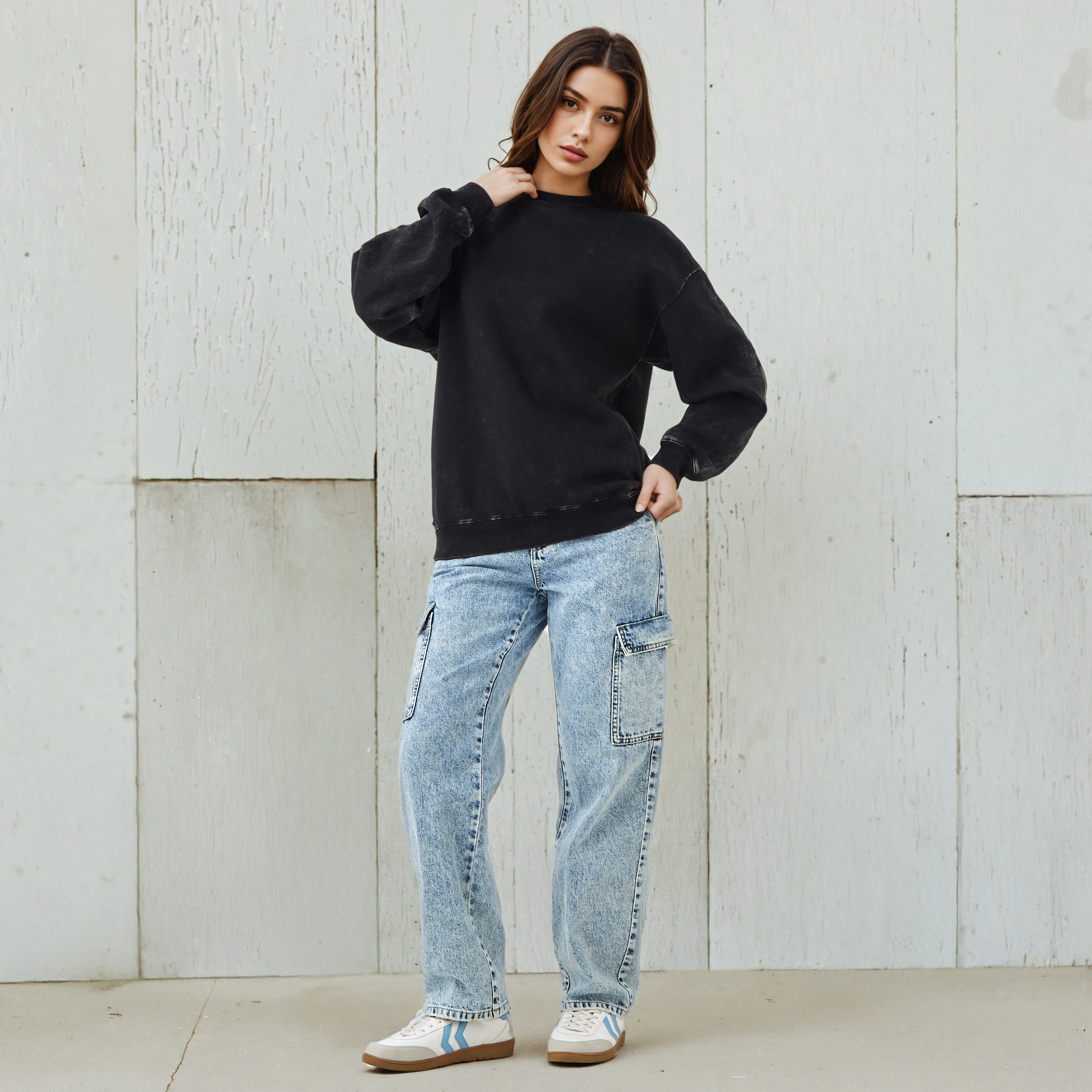 Sweatshirt with Acid Wash Detail-women-winterwear-hoodiesandsweatshirts-sweatshirts-image-2