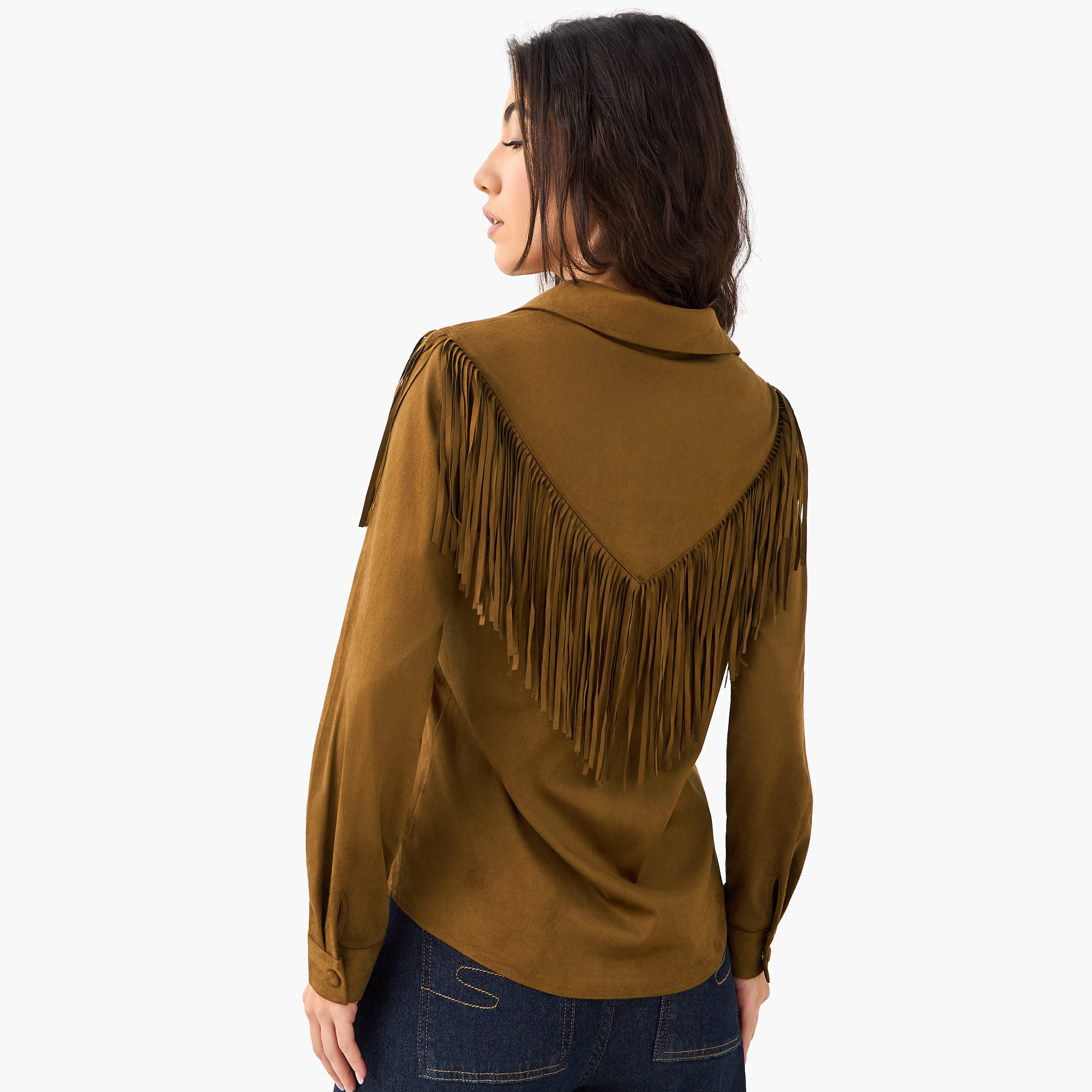 Suede Shacket with Fringe Detail-women-winterwear-coatsandjackets-jackets-image-4