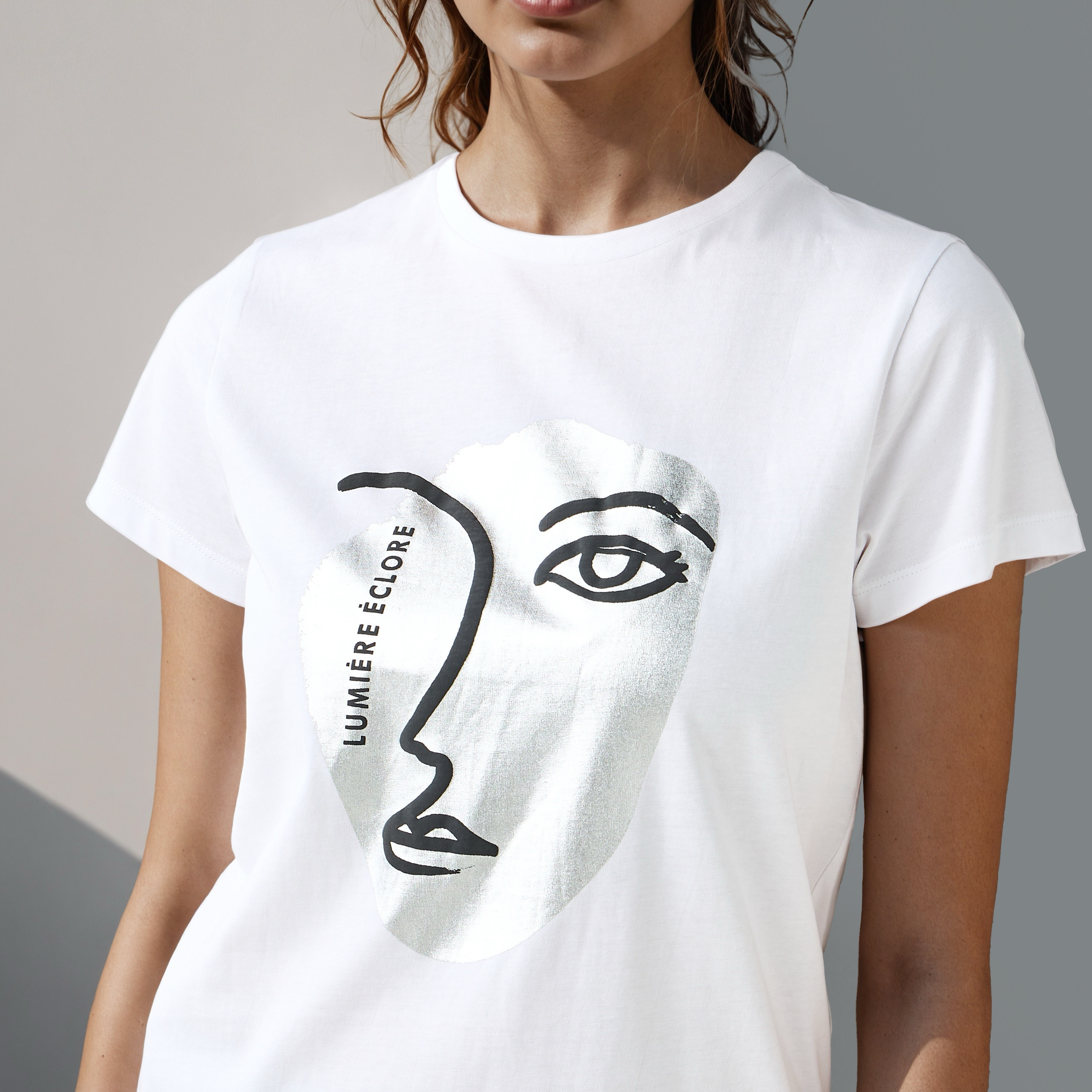 Graphic Print T-shirt with Crew Neck-women-clothing-tshirts-image-5