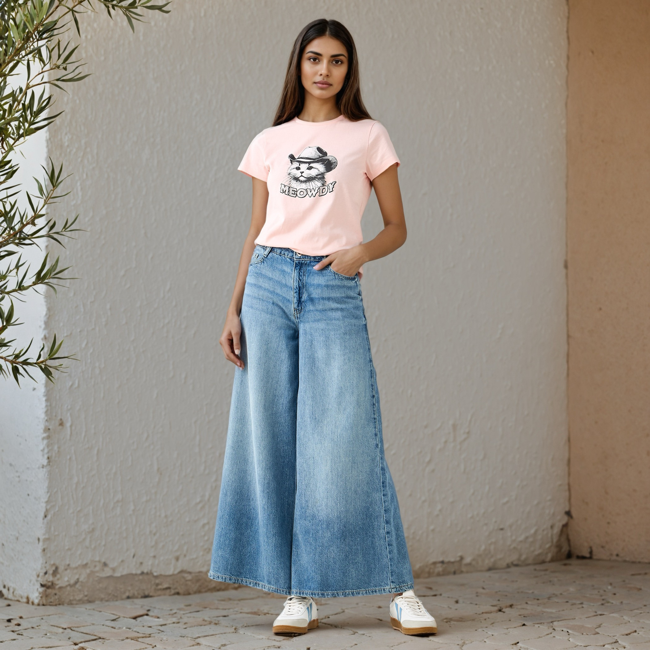 Graphic Print T-shirt with Crew Neck-women-clothing-tshirts-image-2