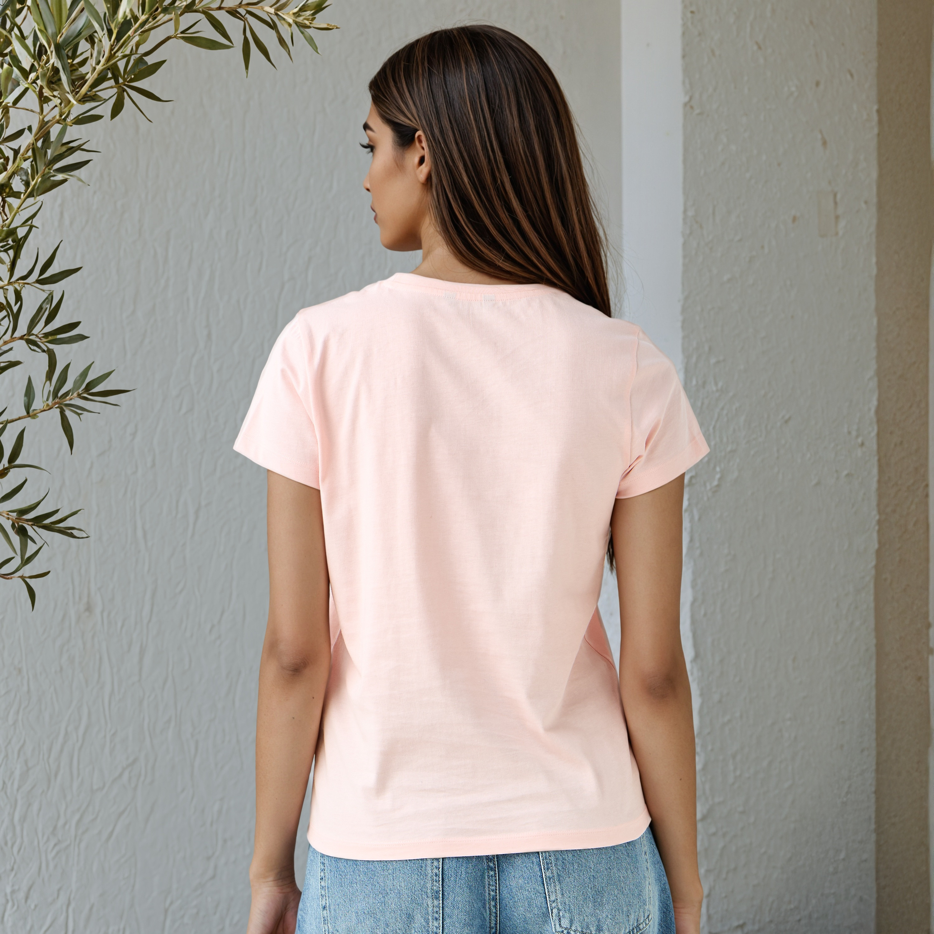 Graphic Print T-shirt with Crew Neck-women-clothing-tshirts-image-3