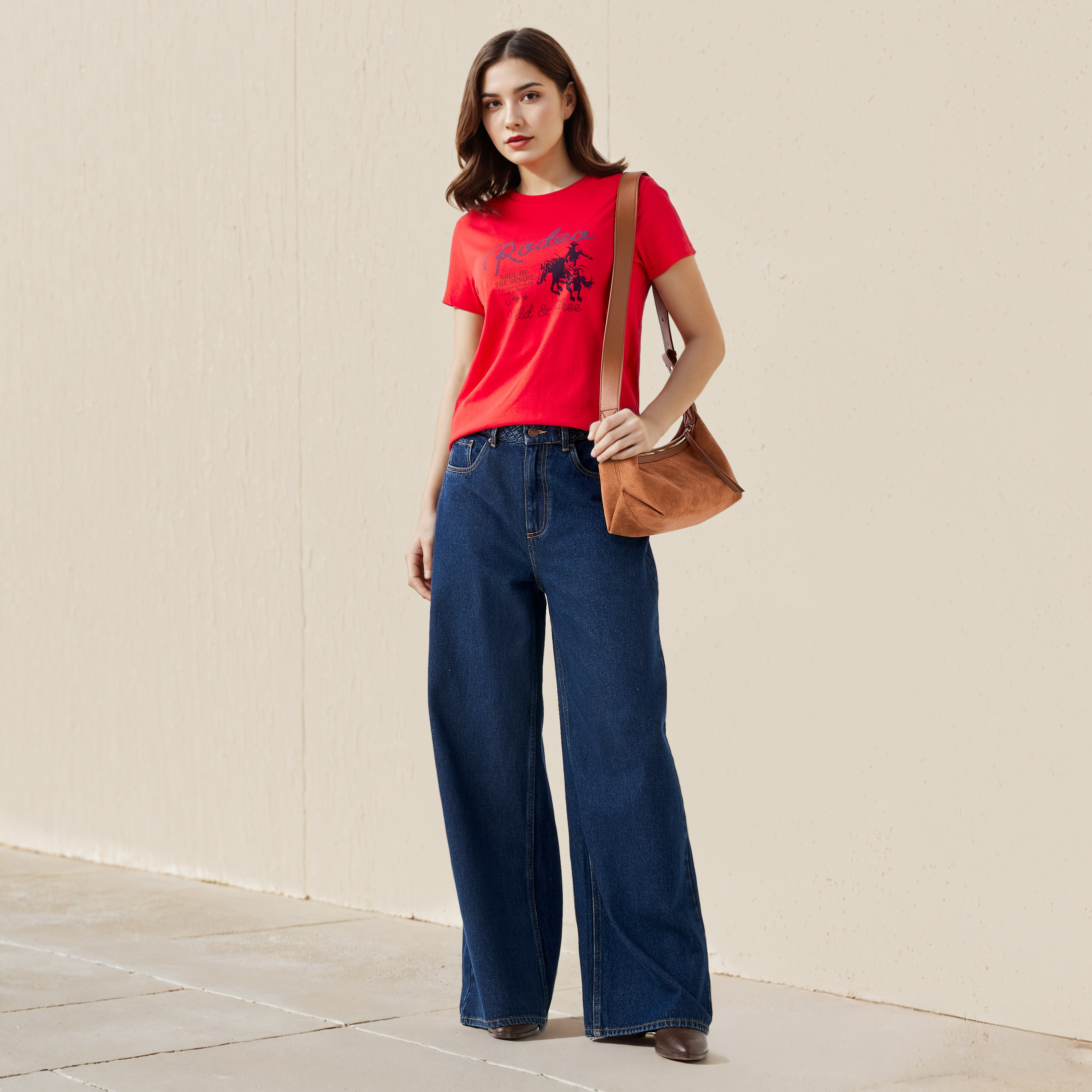 T-shirt Regular Fit with Graphic Print Cotton-women-clothing-tshirts-image-2