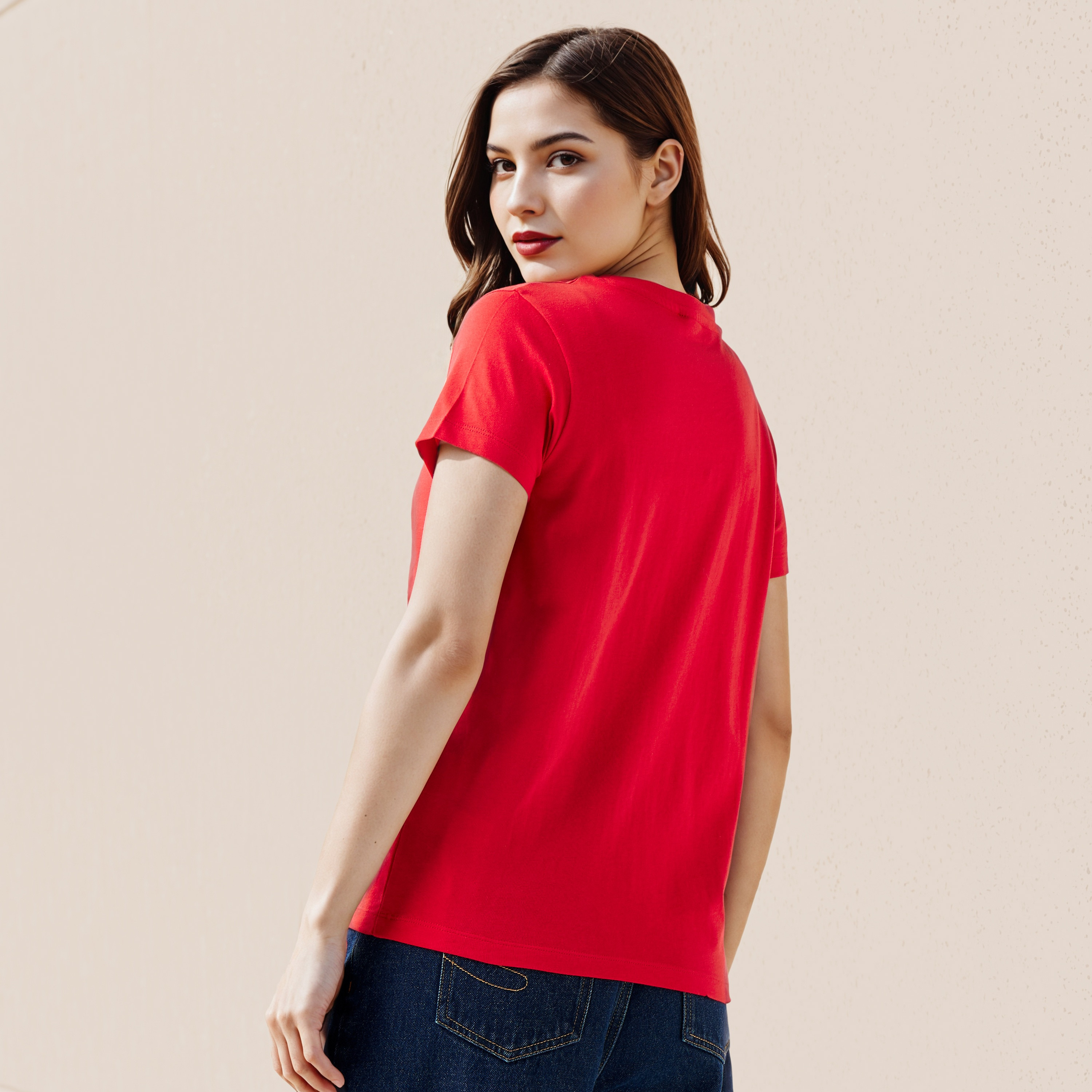 T-shirt Regular Fit with Graphic Print Cotton-women-clothing-tshirts-image-3