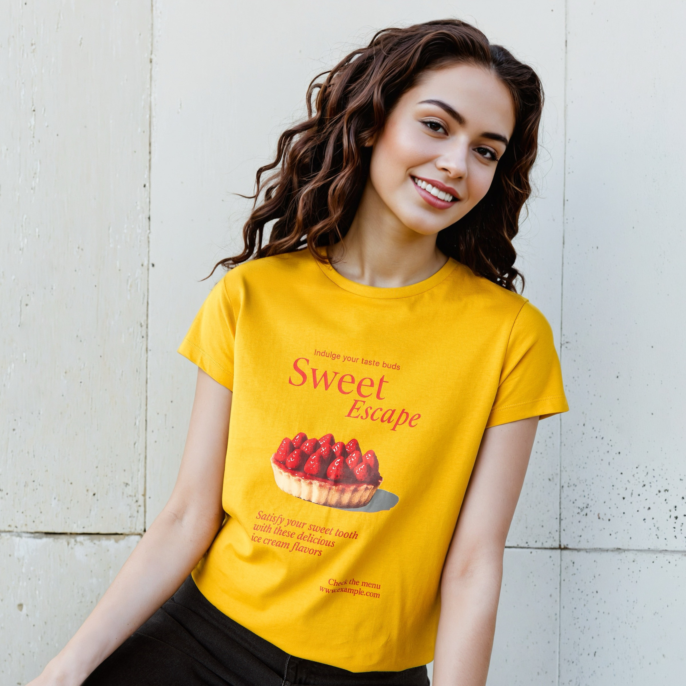 تيشيرت قطن بقصّة عادية وطبعات جرافيك-women-clothing-tshirts-image-1