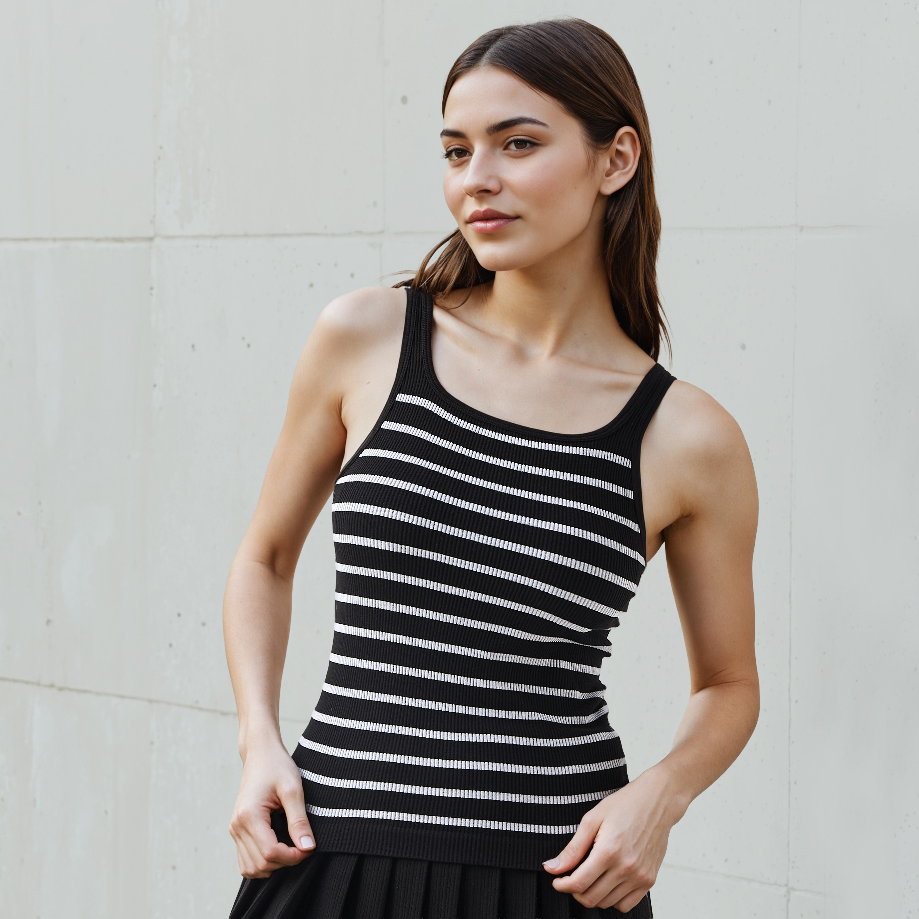 بلوزة تانك فيسكوز مقلمة-women-clothing-tshirts-image-1