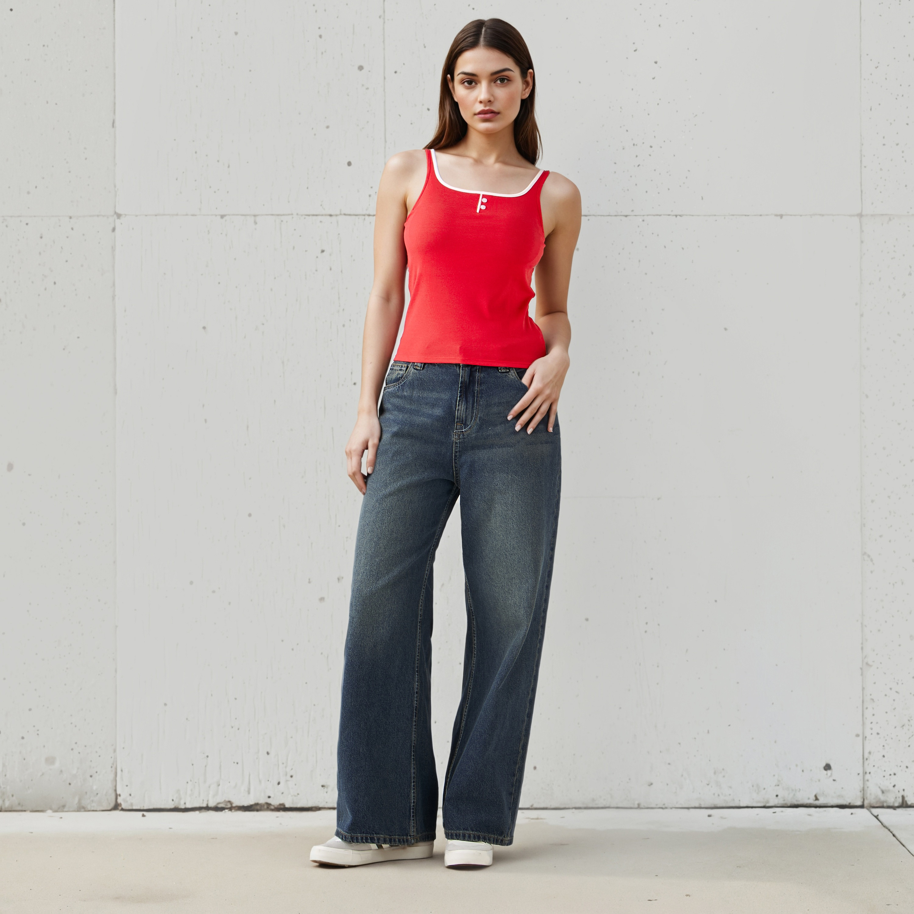 بلوزة تانك فيسكوز بتزيينات بارزة-women-clothing-tshirts-image-2