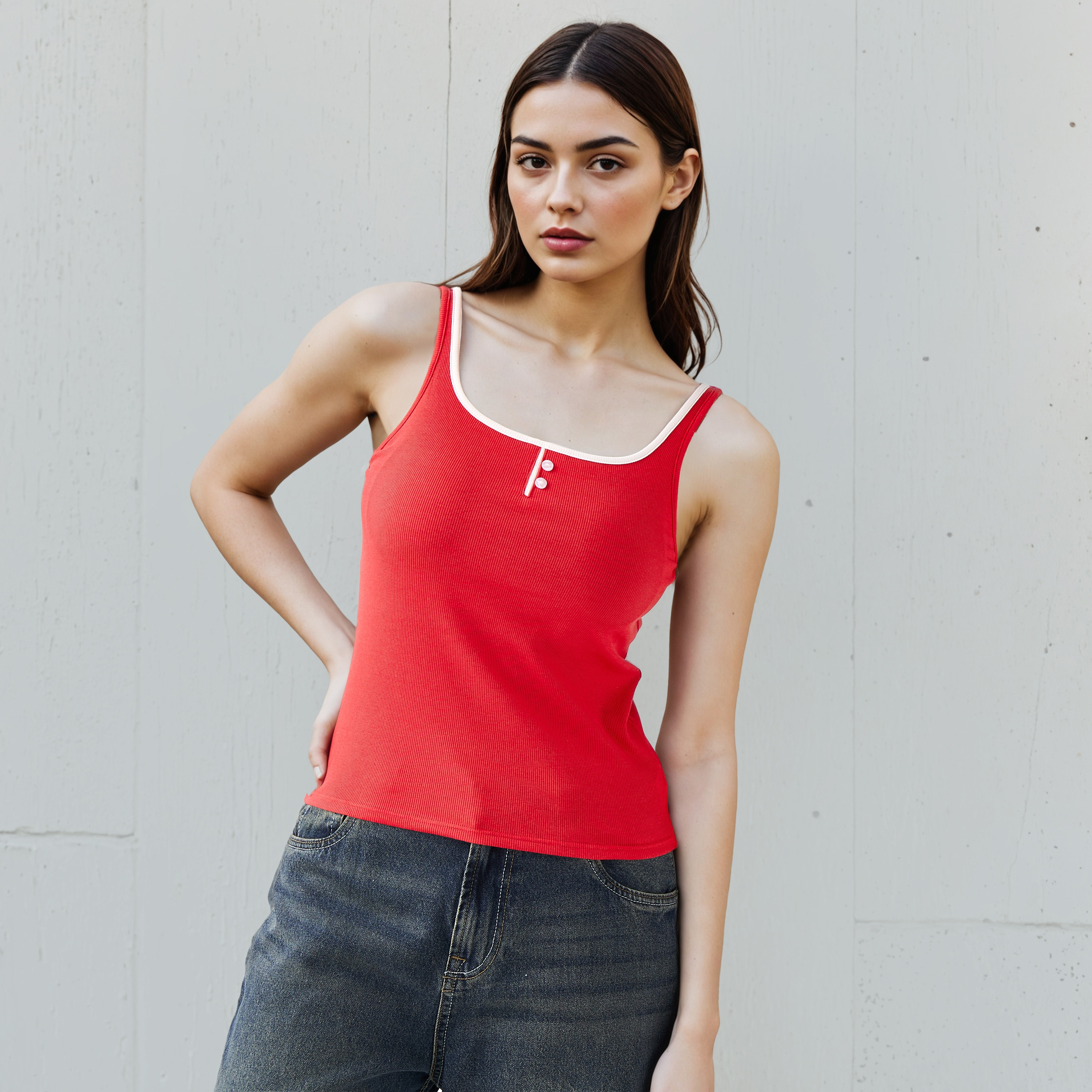 بلوزة تانك فيسكوز بتزيينات بارزة-women-clothing-tshirts-image-6