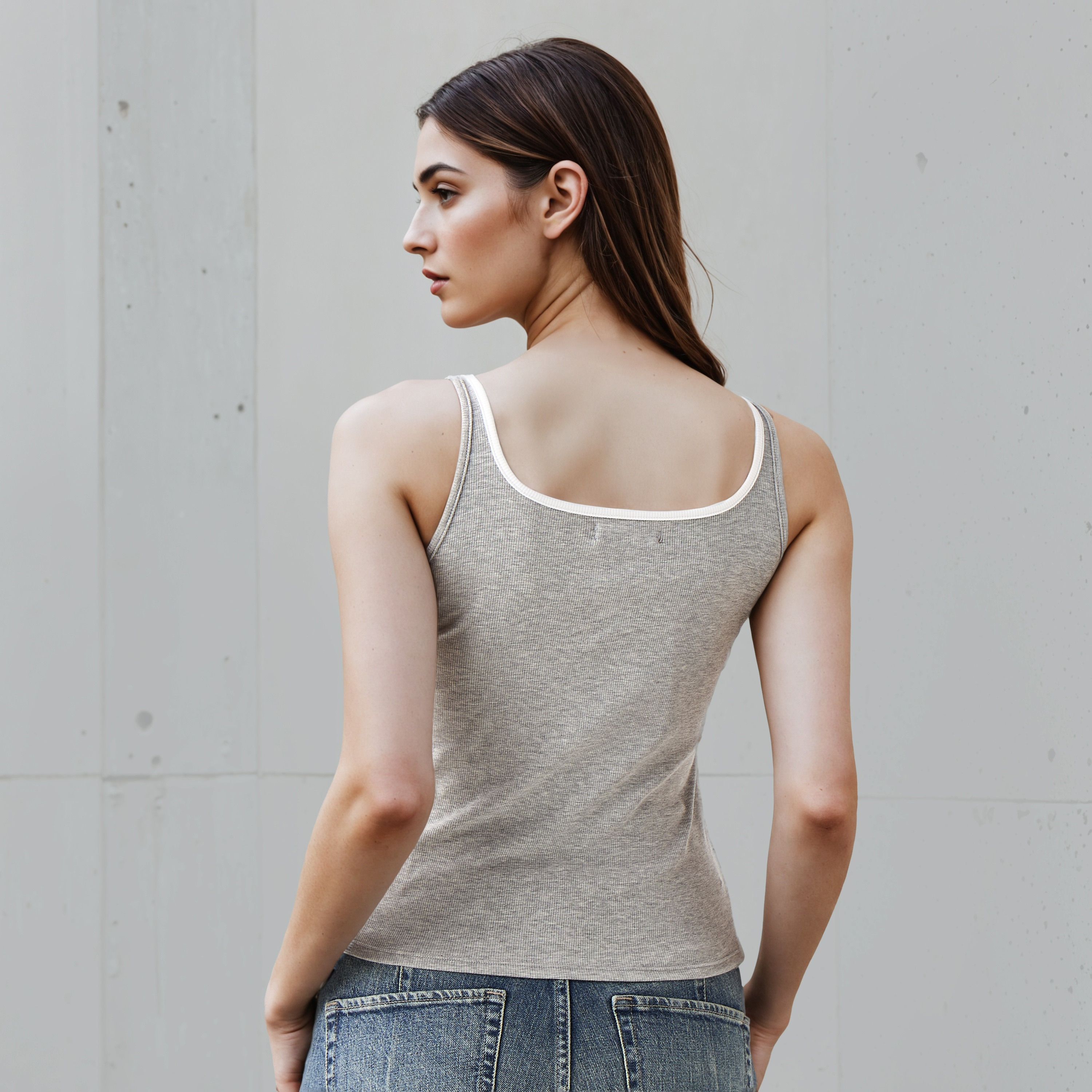 Tank Top with Piping Accent Viscose-women-clothing-tshirts-image-3