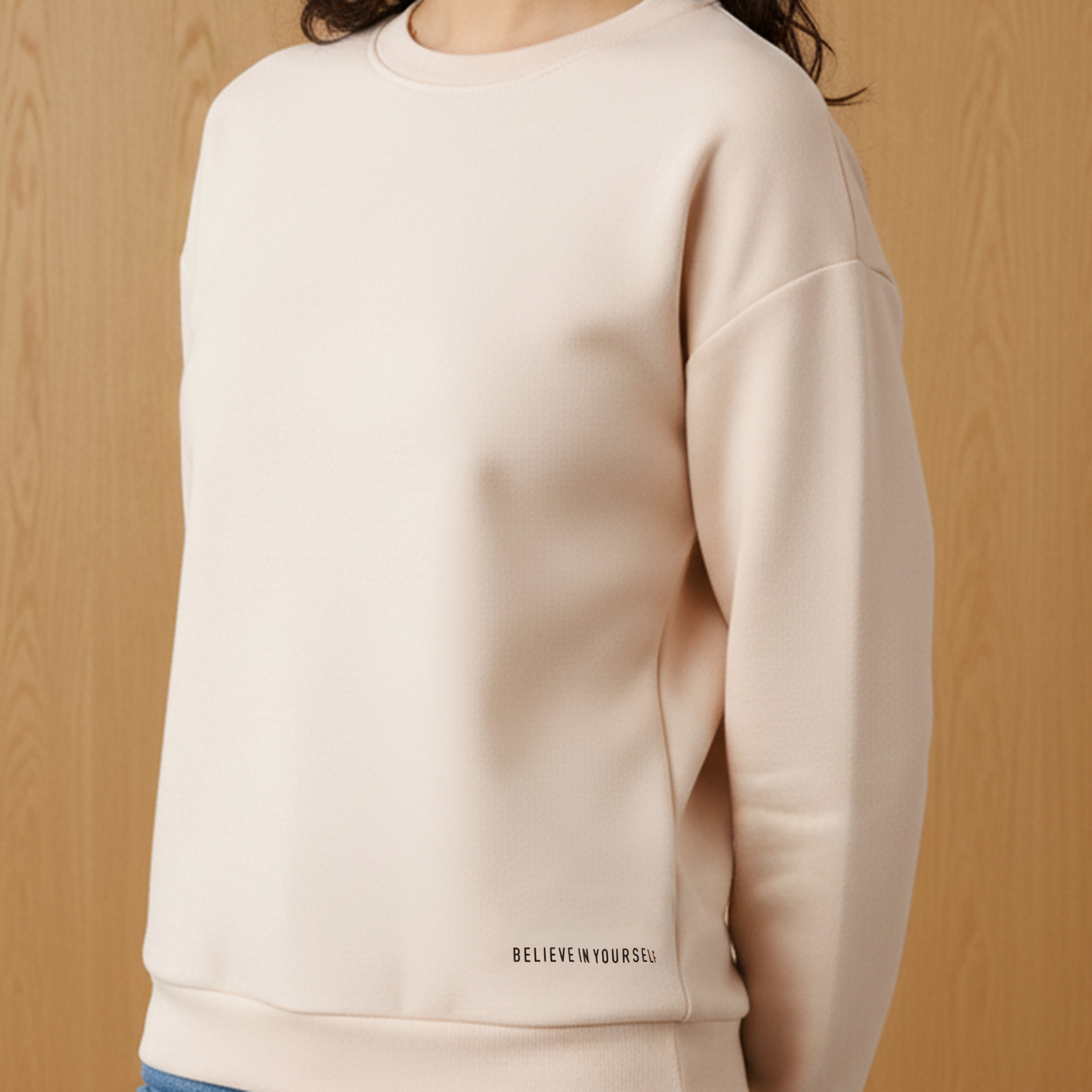 Regular Fit Sweatshirt with Slogan Print-women-winterwear-hoodiesandsweatshirts-sweatshirts-image-4