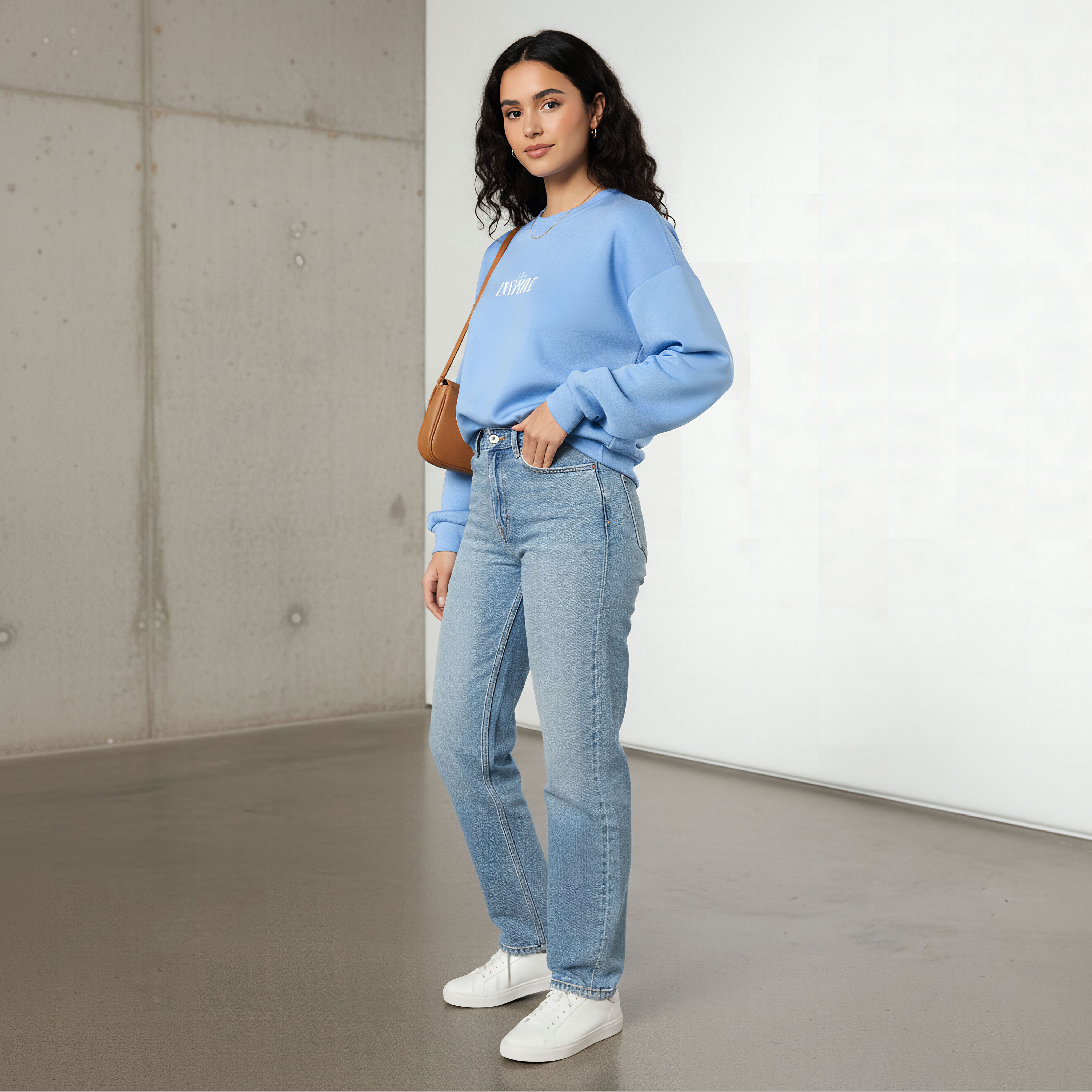 سويت شيرت بقصة عادية وطبعات شعار-women-winterwear-hoodiesandsweatshirts-sweatshirts-image-3