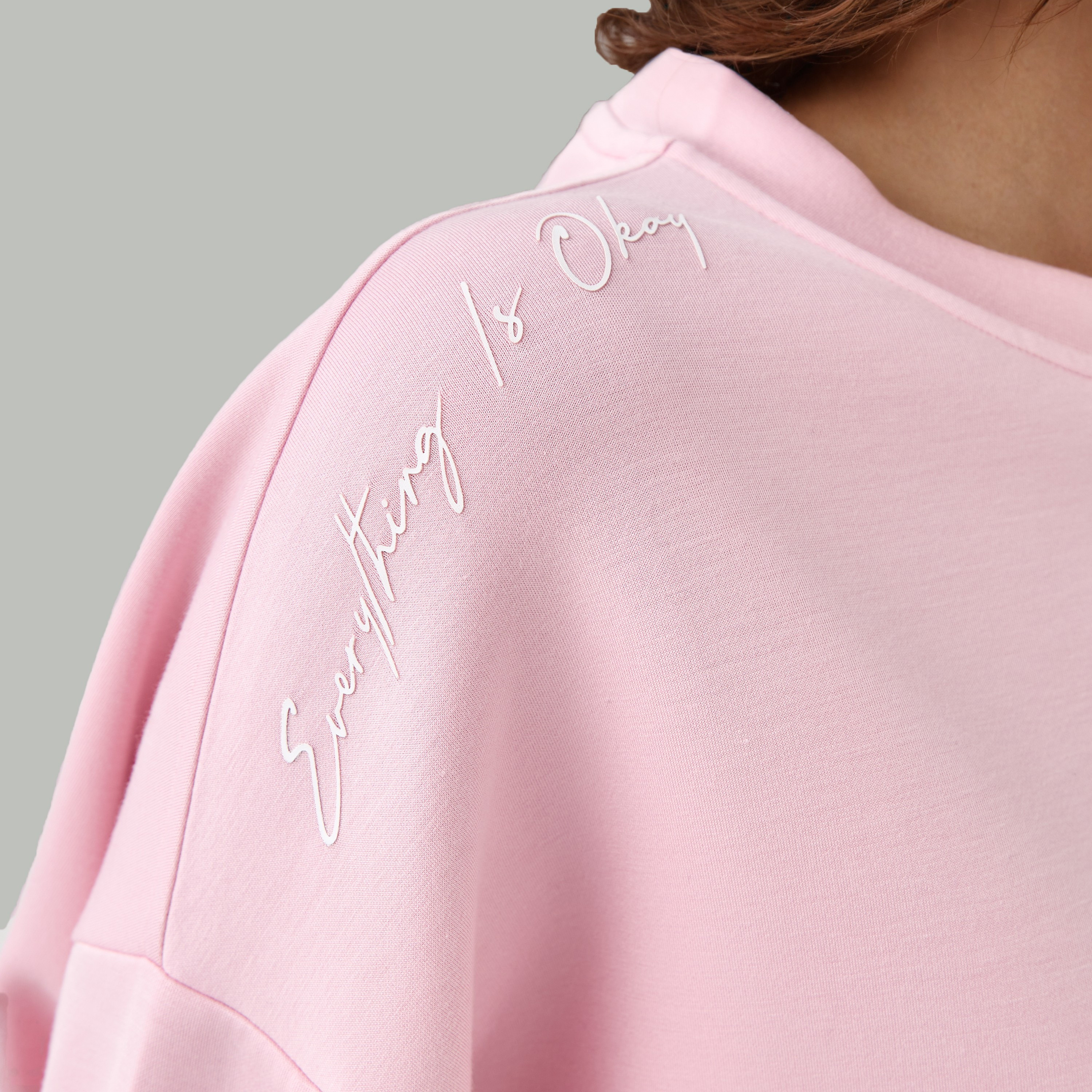 Regular Fit Sweatshirt with Slogan Print-women-winterwear-hoodiesandsweatshirts-sweatshirts-image-5