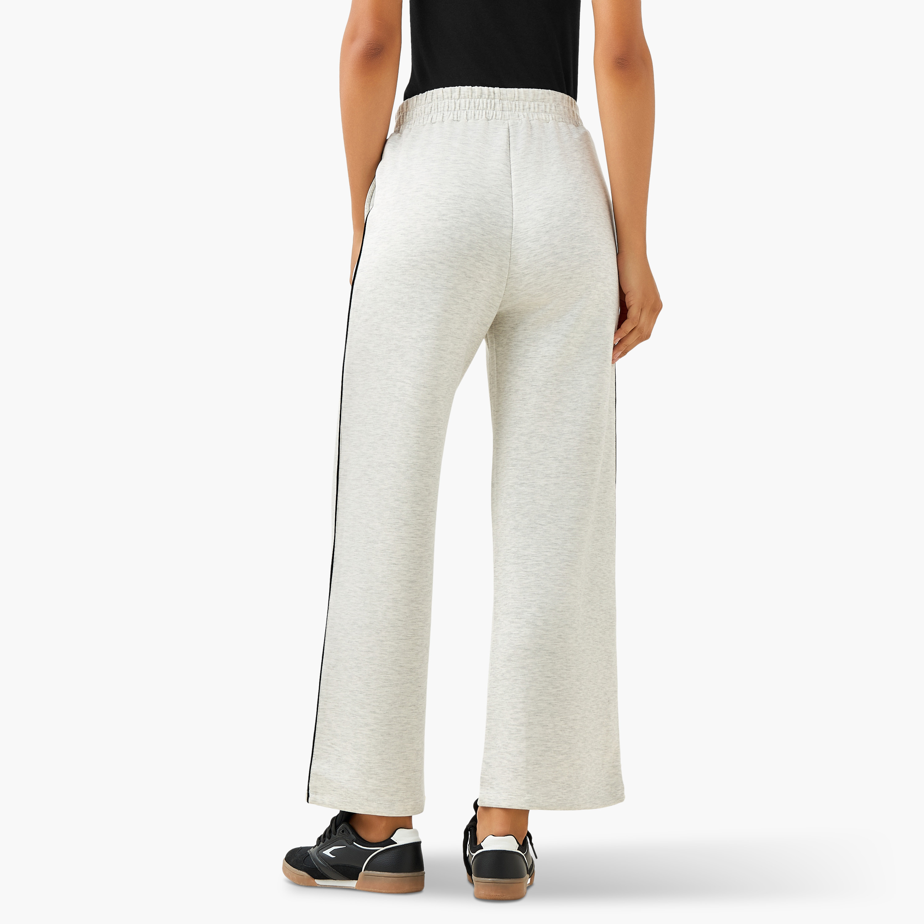 Wide Leg Mid-Rise Trousers with Piping Design-women-clothing-coordsets-image-4