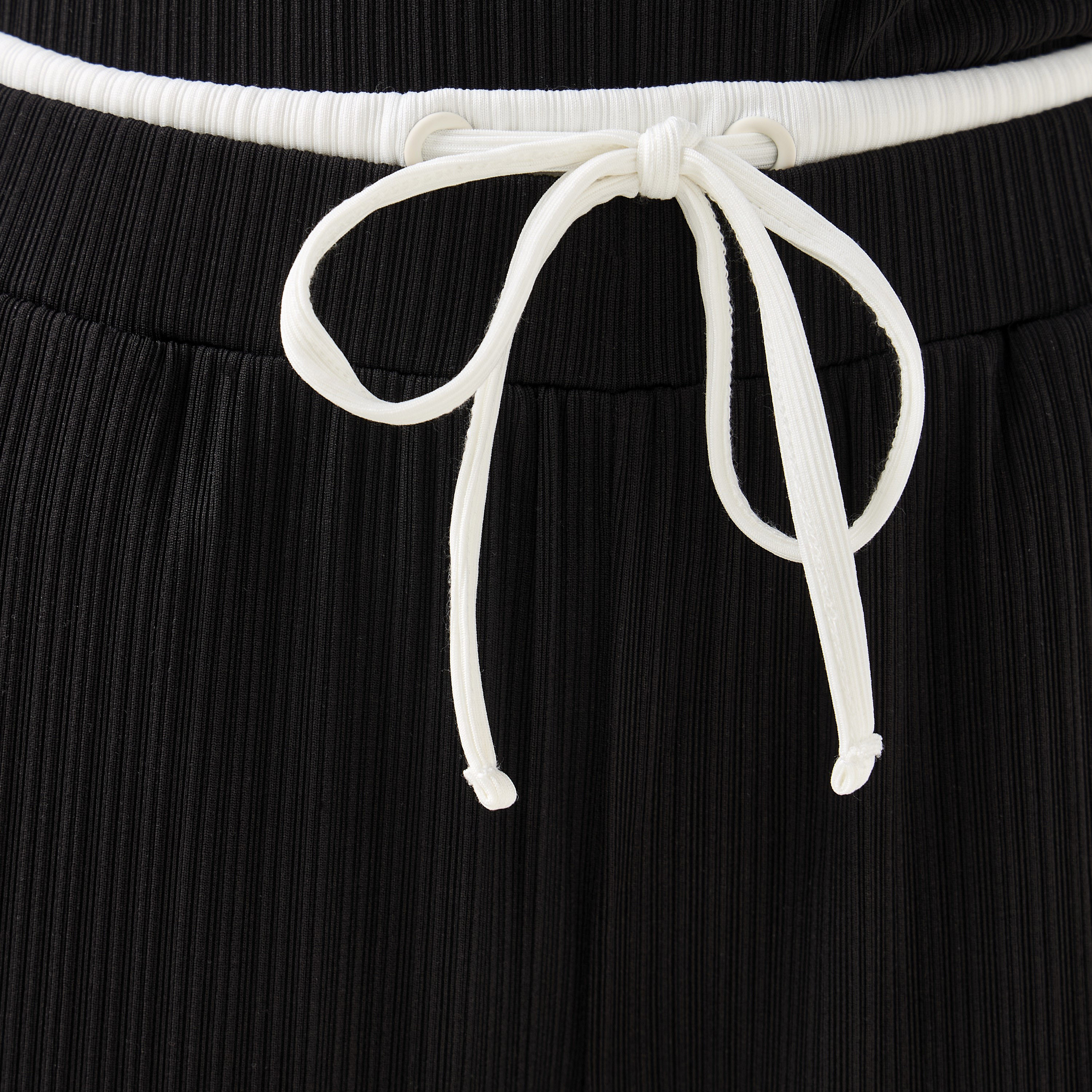 Wide Leg Mid-Rise Ribbed Flexi Waist Joggers with Contrast Waist-women-clothing-bottoms-joggers-image-4
