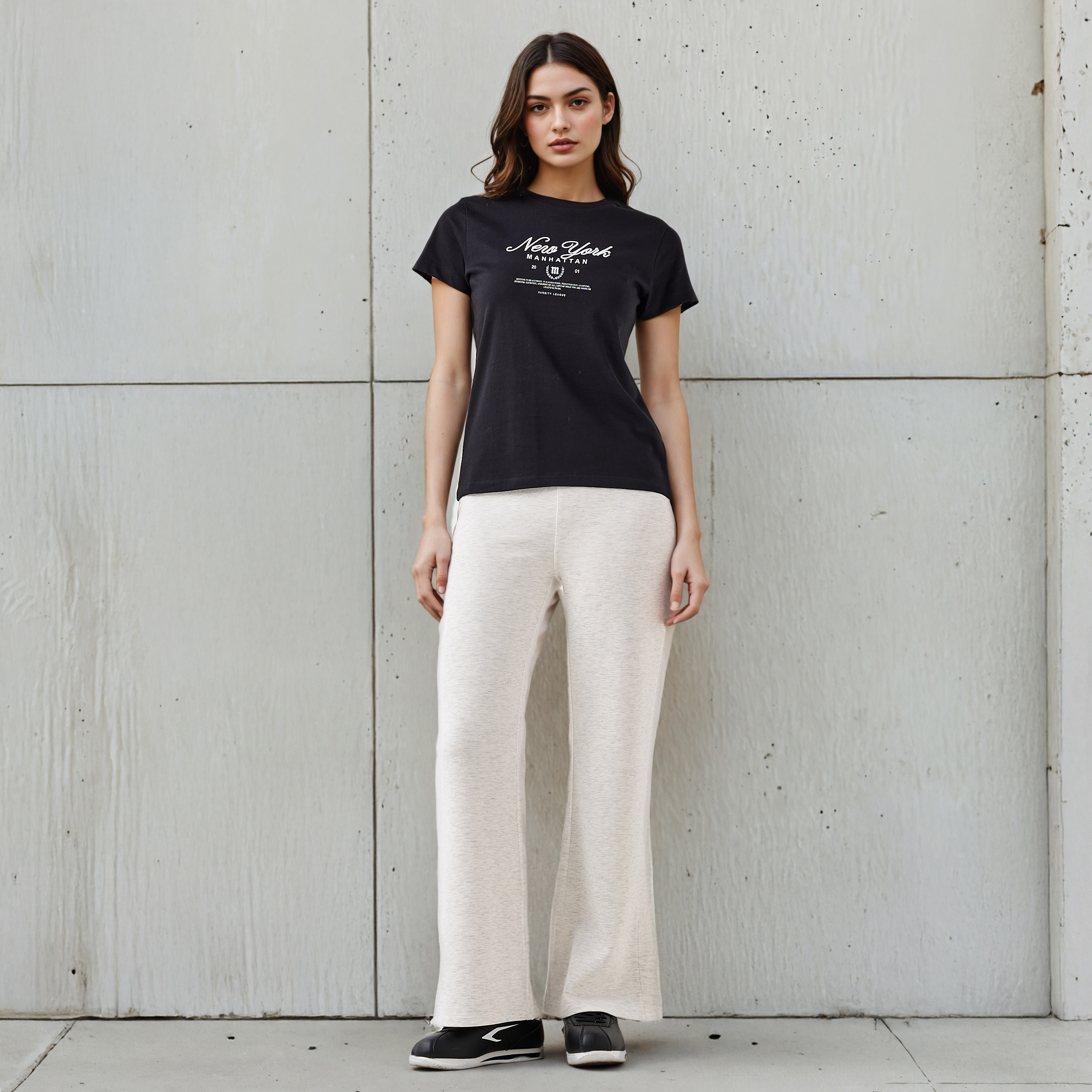 تيشيرت قطن بقصة عادية وطبعات جرافيك-women-clothing-tshirts-image-2