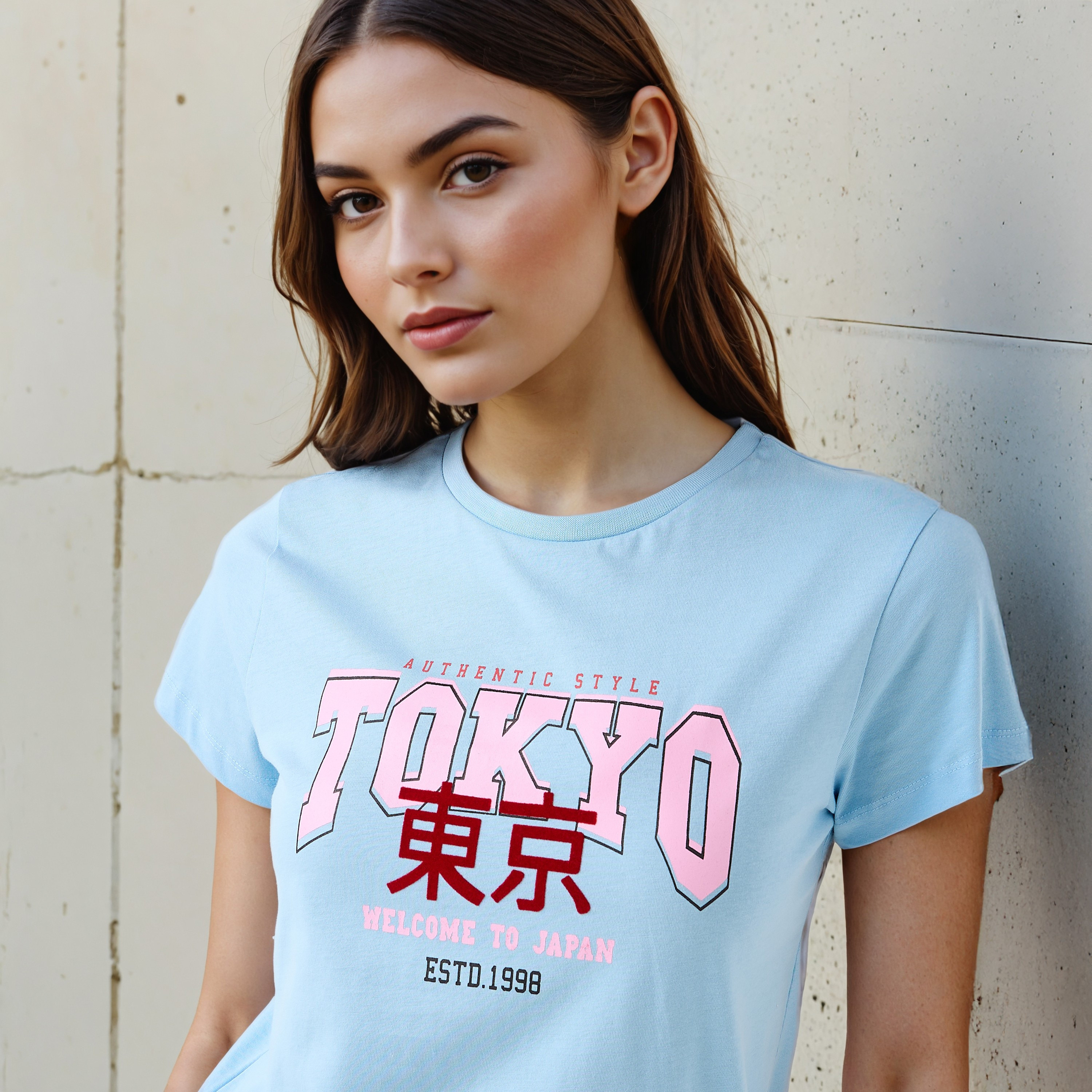 Regular Fit Cotton T-shirt with Graphic Print-women-clothing-tshirts-image-4