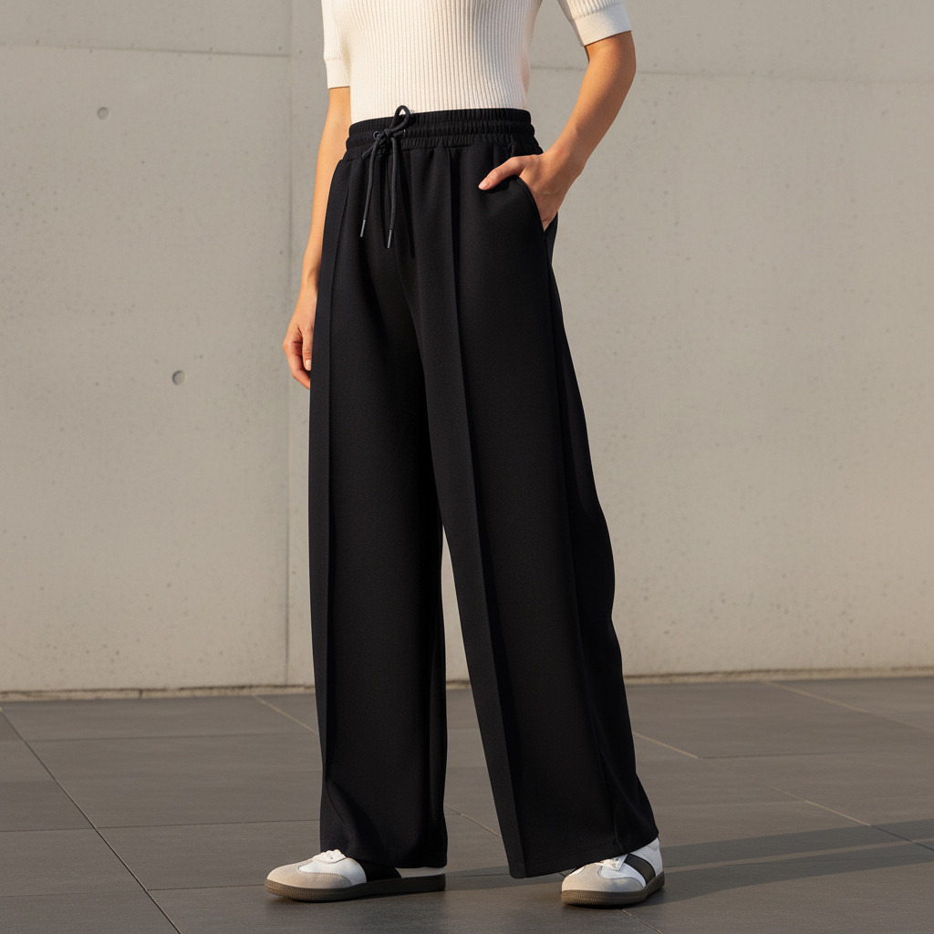 Regular Fit Mid-Rise Pants-women-clothing-bottoms-trousers-image-1