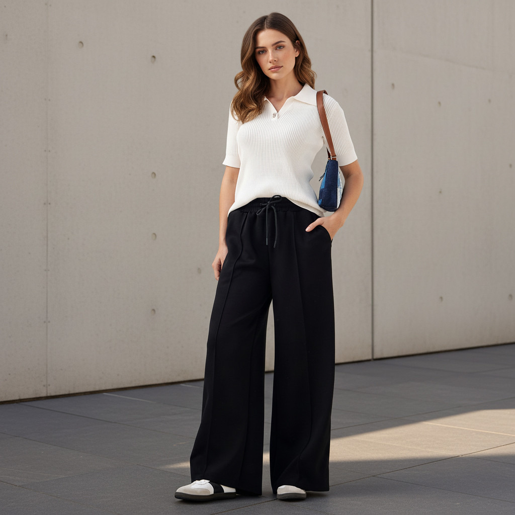 Regular Fit Mid-Rise Pants-women-clothing-bottoms-trousers-image-2