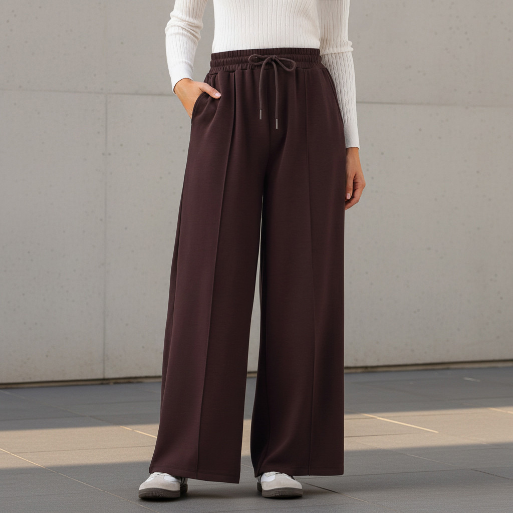 Regular Fit Mid-Rise Pants-women-clothing-bottoms-trousers-image-1