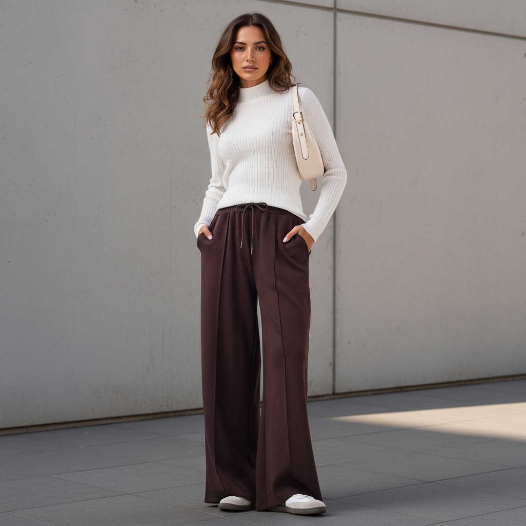 Regular Fit Mid-Rise Pants-women-clothing-bottoms-trousers-image-2
