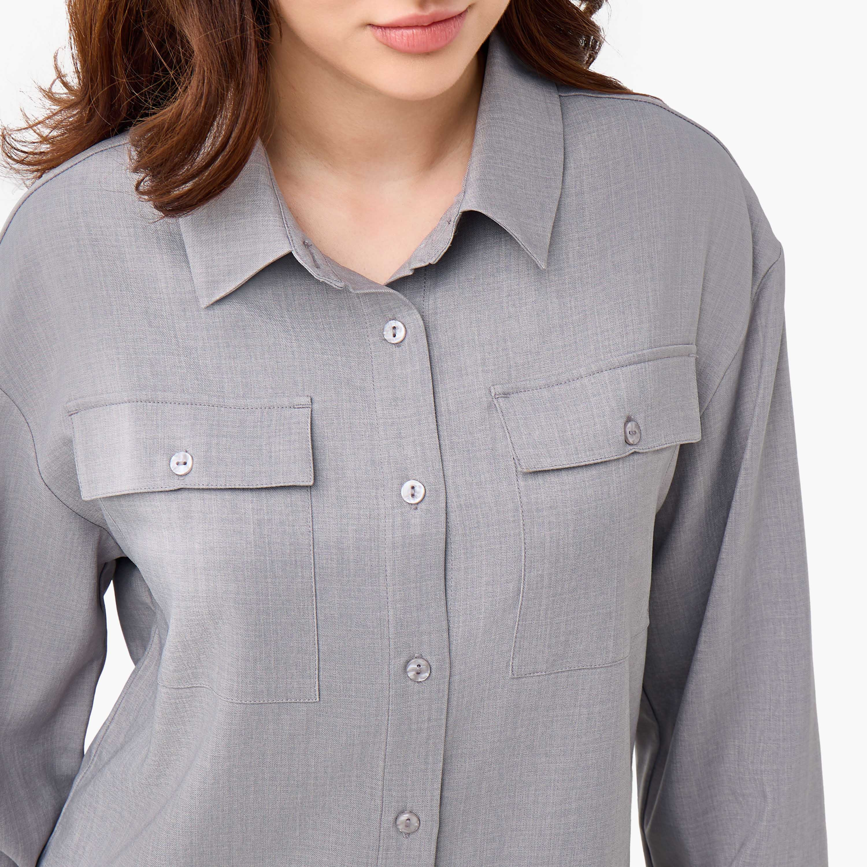 Regular Fit Shirt with Pockets-women-clothing-shirtsandblouses-shirts-image-4