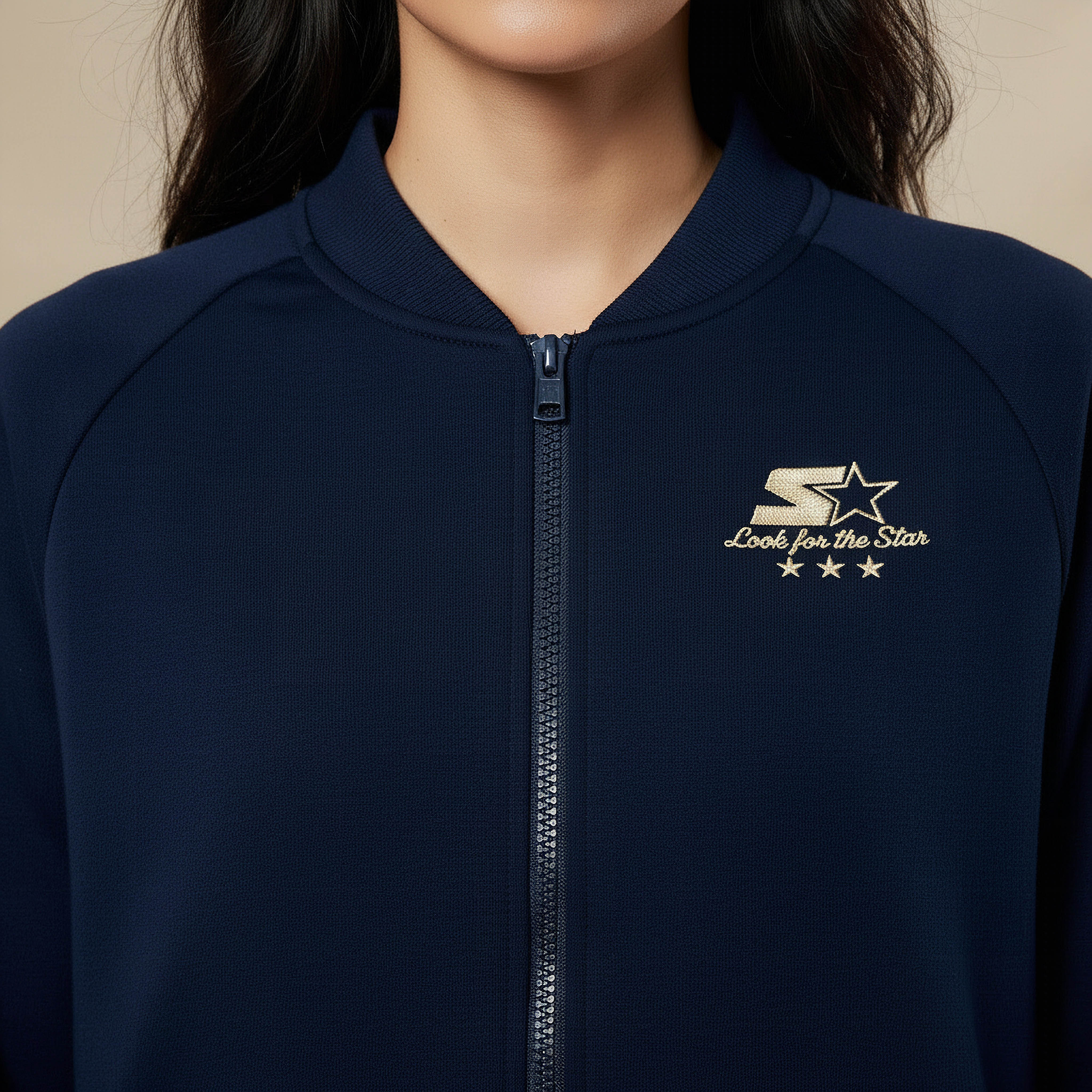 Bomber Jacket with Starter Print-women-clothing-coordsets-image-3