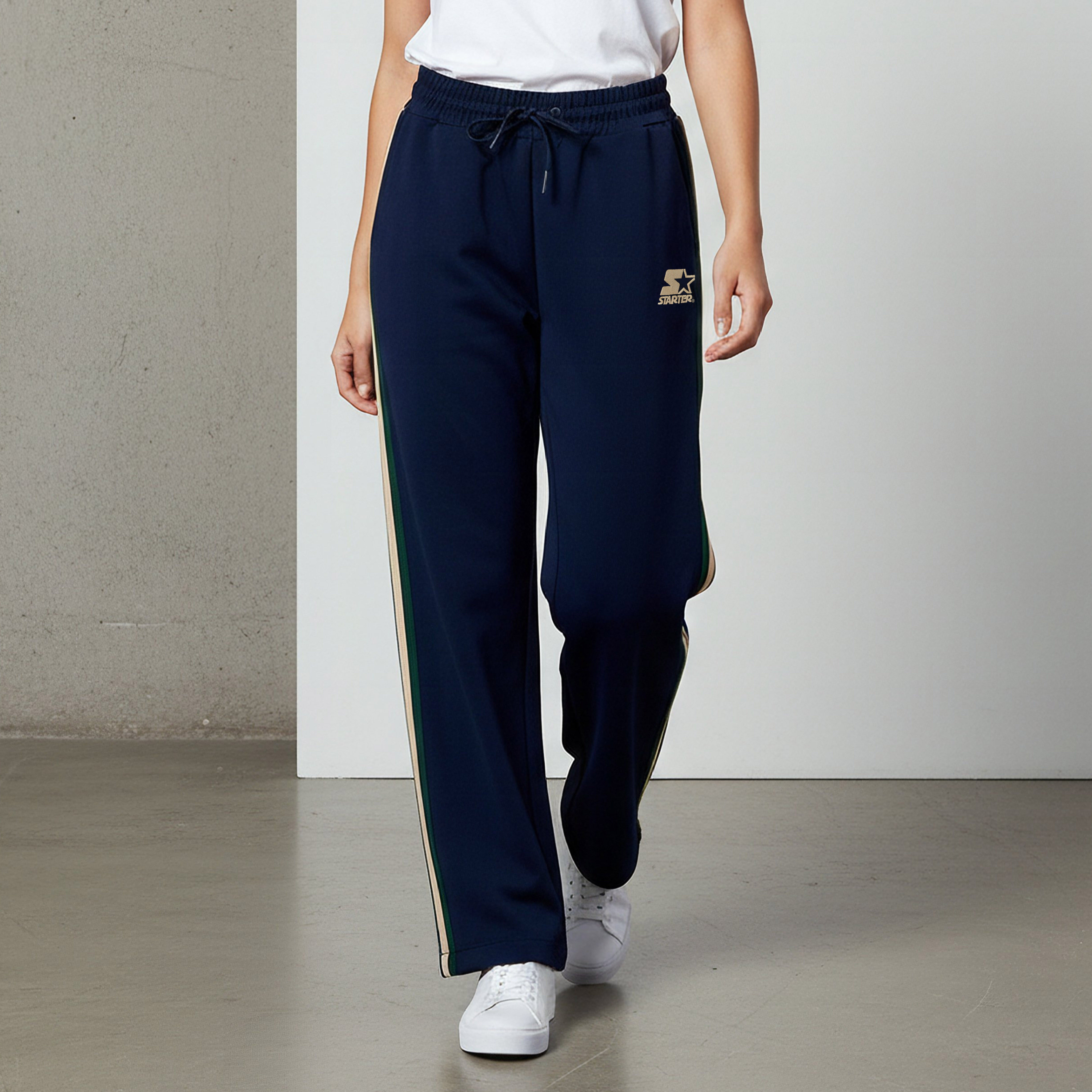 Regular Fit Mid-Rise Track Pants with Side Tape Design-women-clothing-bottoms-joggers-image-1
