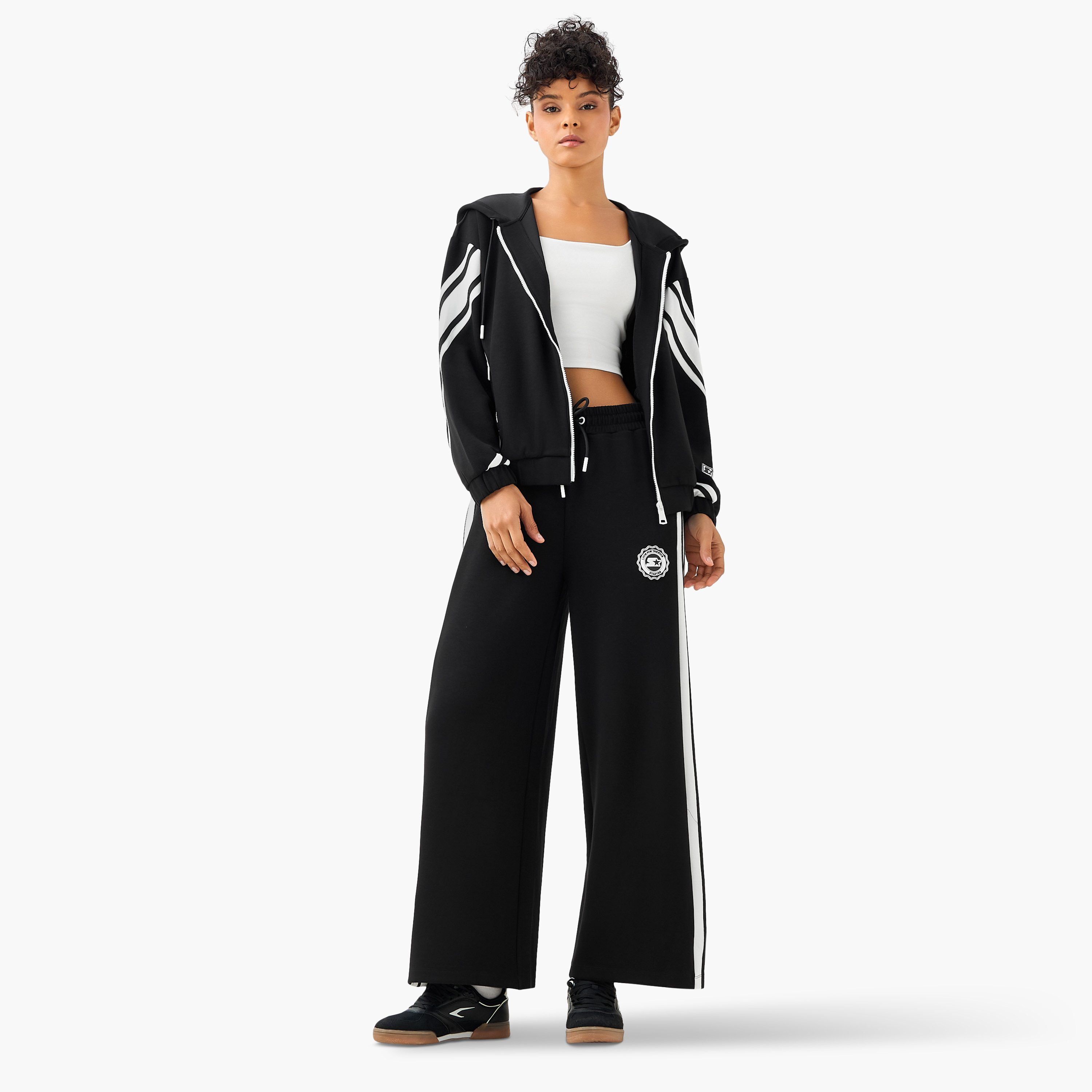 Starter Hooded Jacket with Stripes-women-clothing-coordsets-image-2