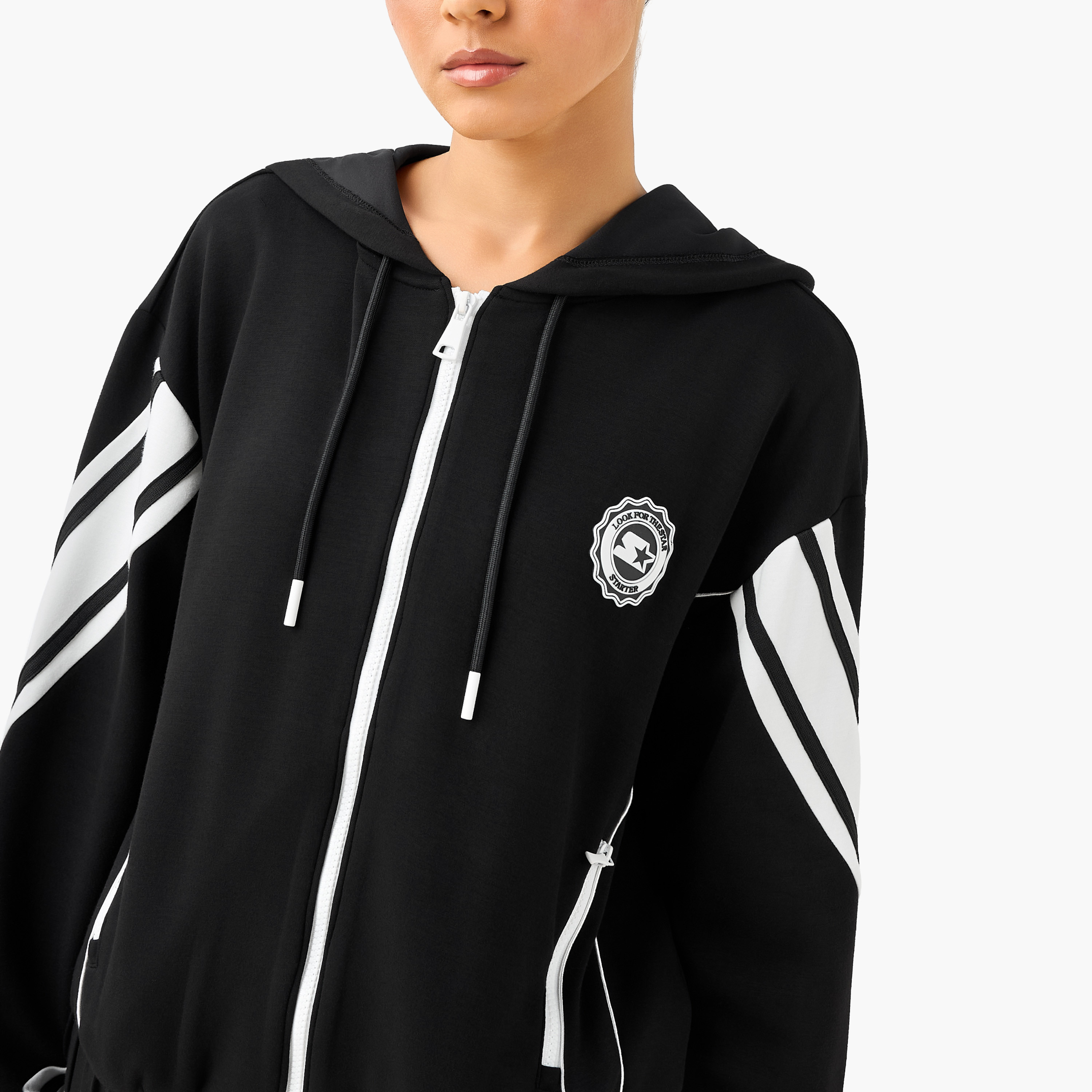 Starter Hooded Jacket with Stripes-women-clothing-coordsets-image-5