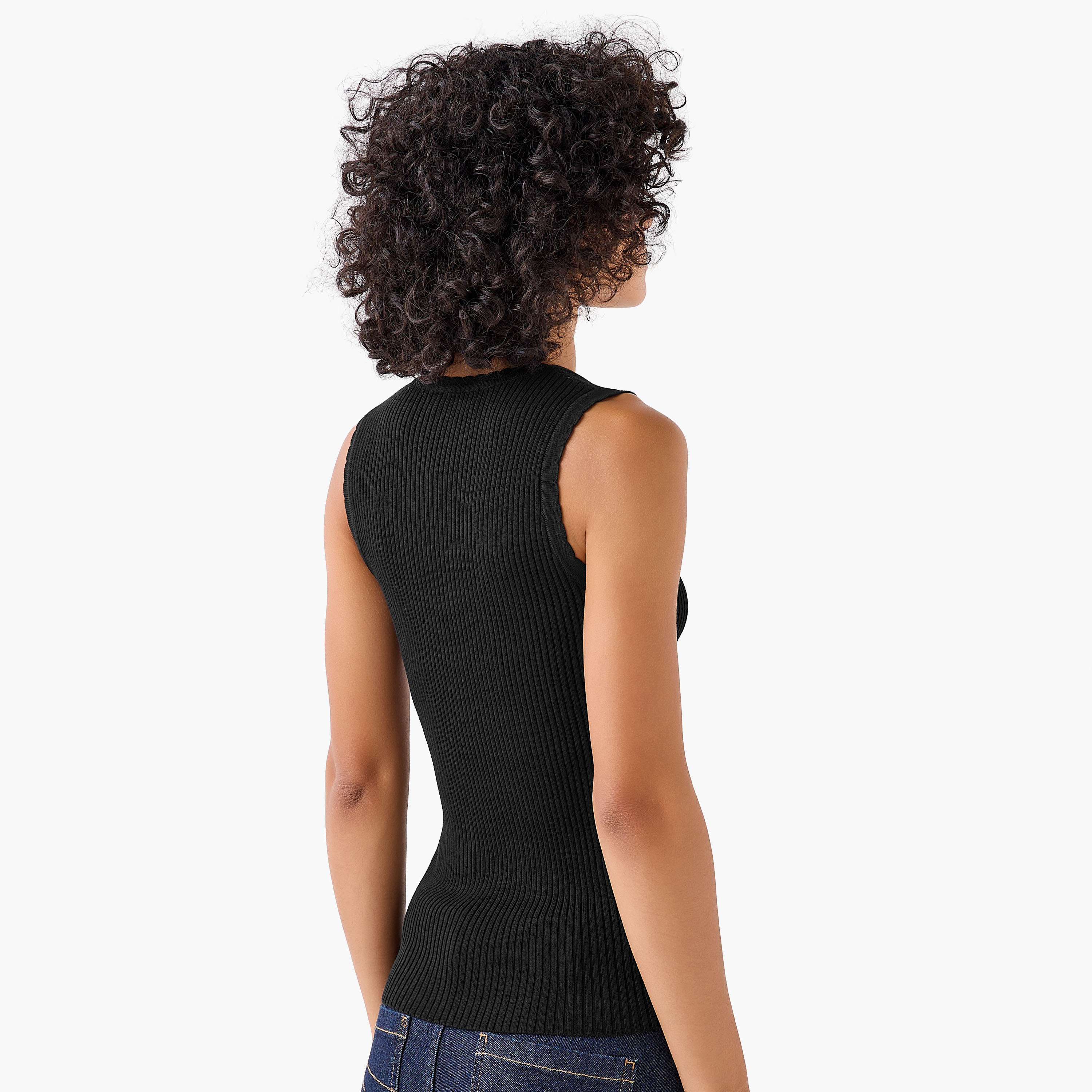 بلوزة تانك بتفاصيل مضلعة-women-clothing-tshirts-image-3