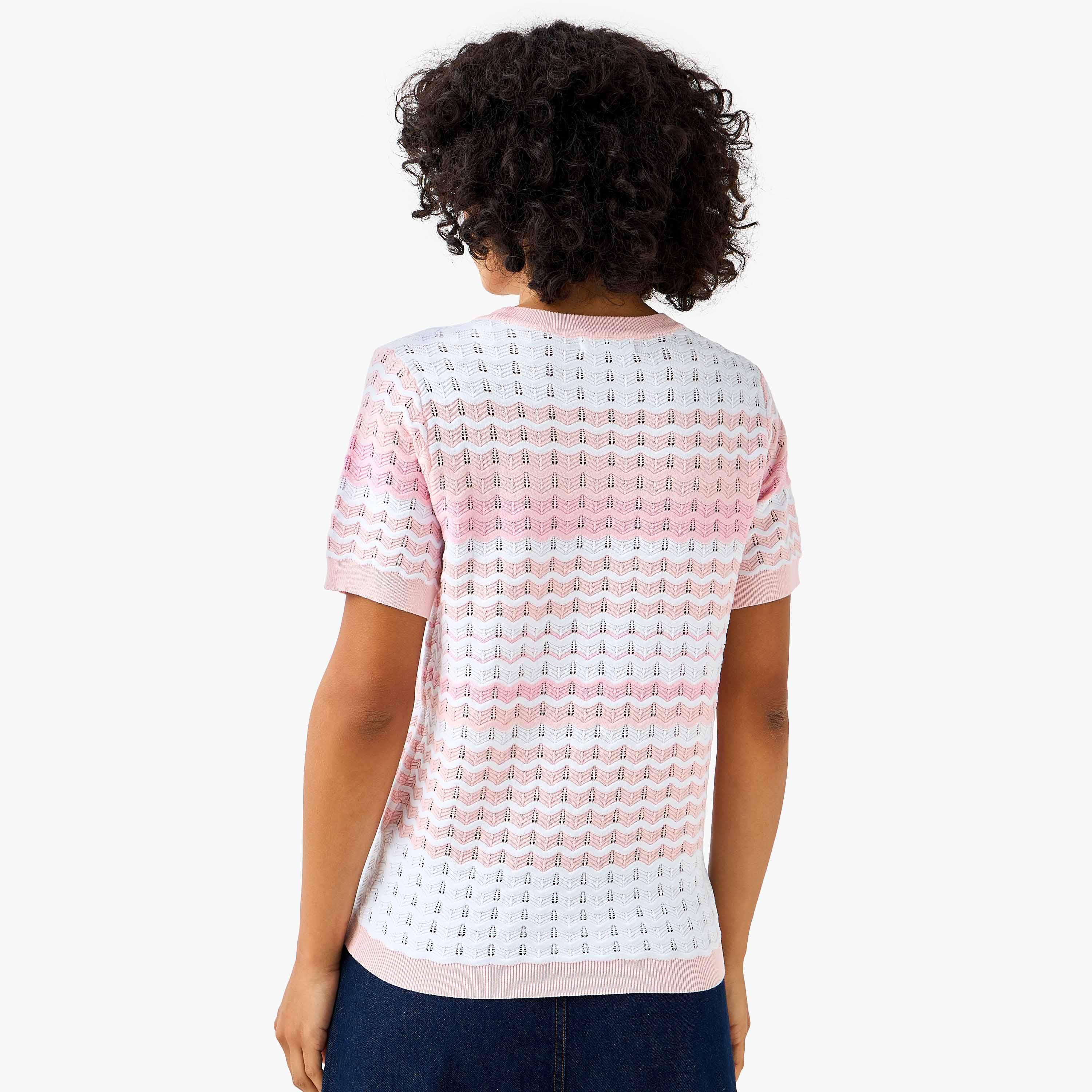 Regular Fit Striped Top with Texture-women-clothing-shirtsandblouses-blouses-image-6