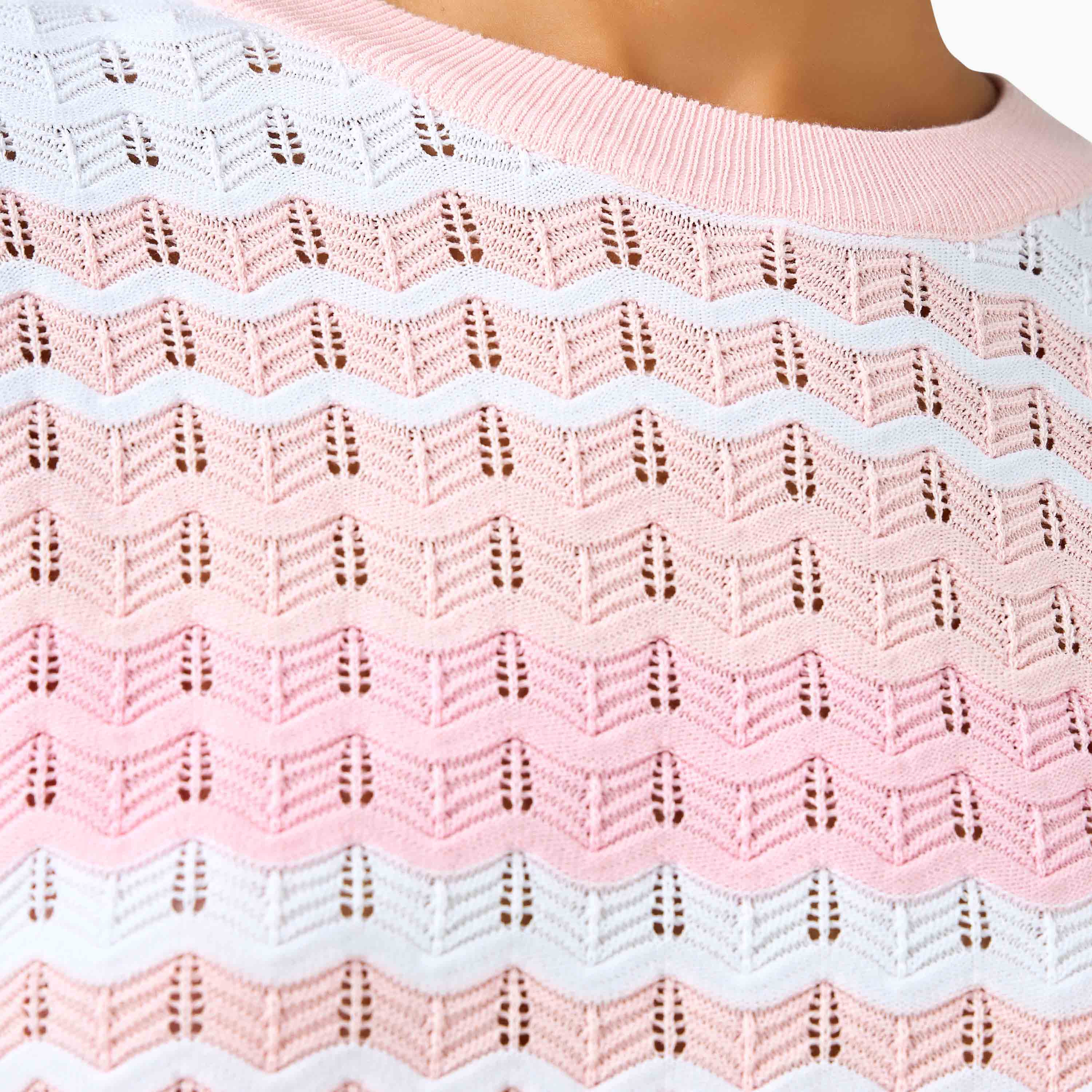 Regular Fit Striped Top with Texture-women-clothing-shirtsandblouses-blouses-image-7
