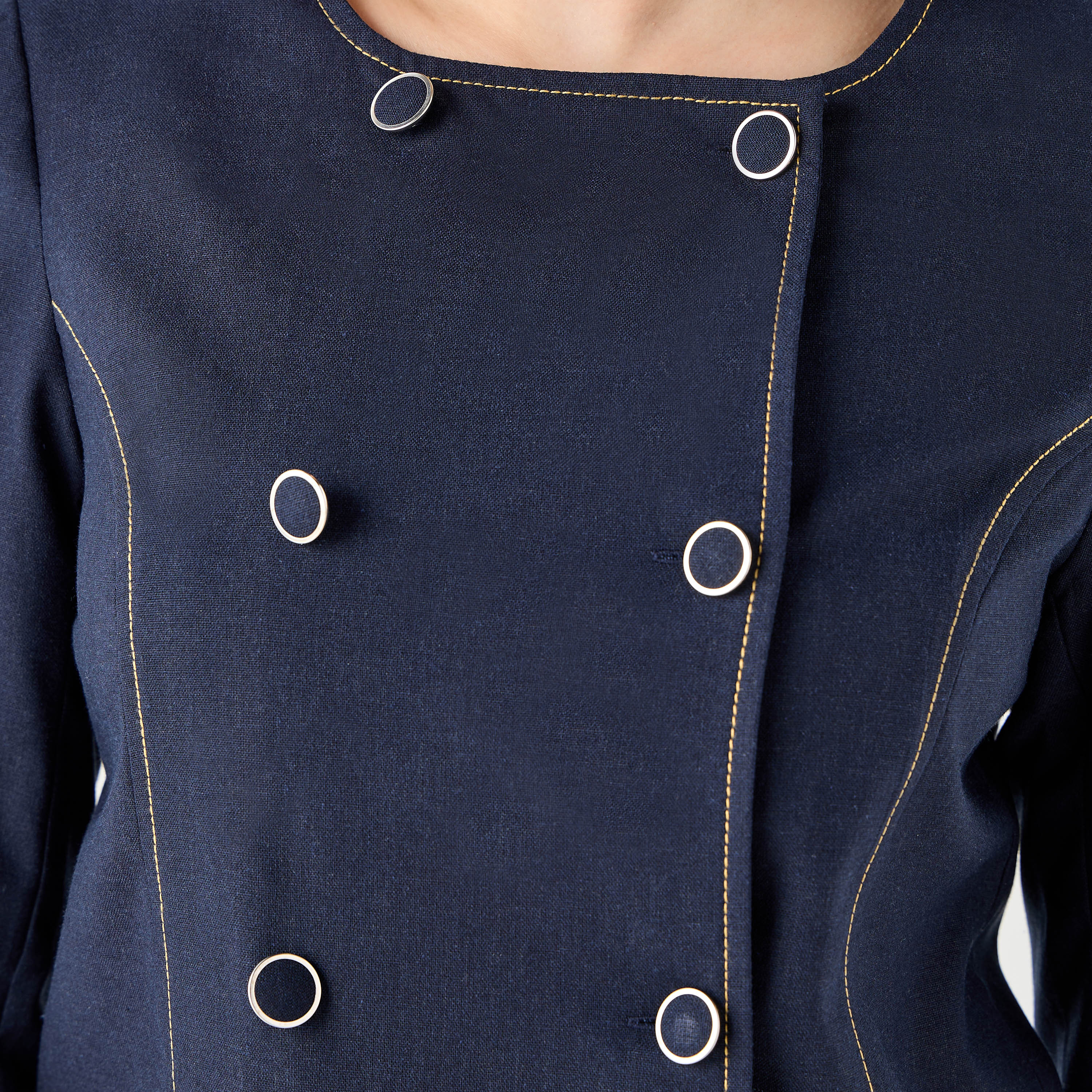 جاكيت كتان بأزرار مزدوجة-women-clothing-coordsets-image-6