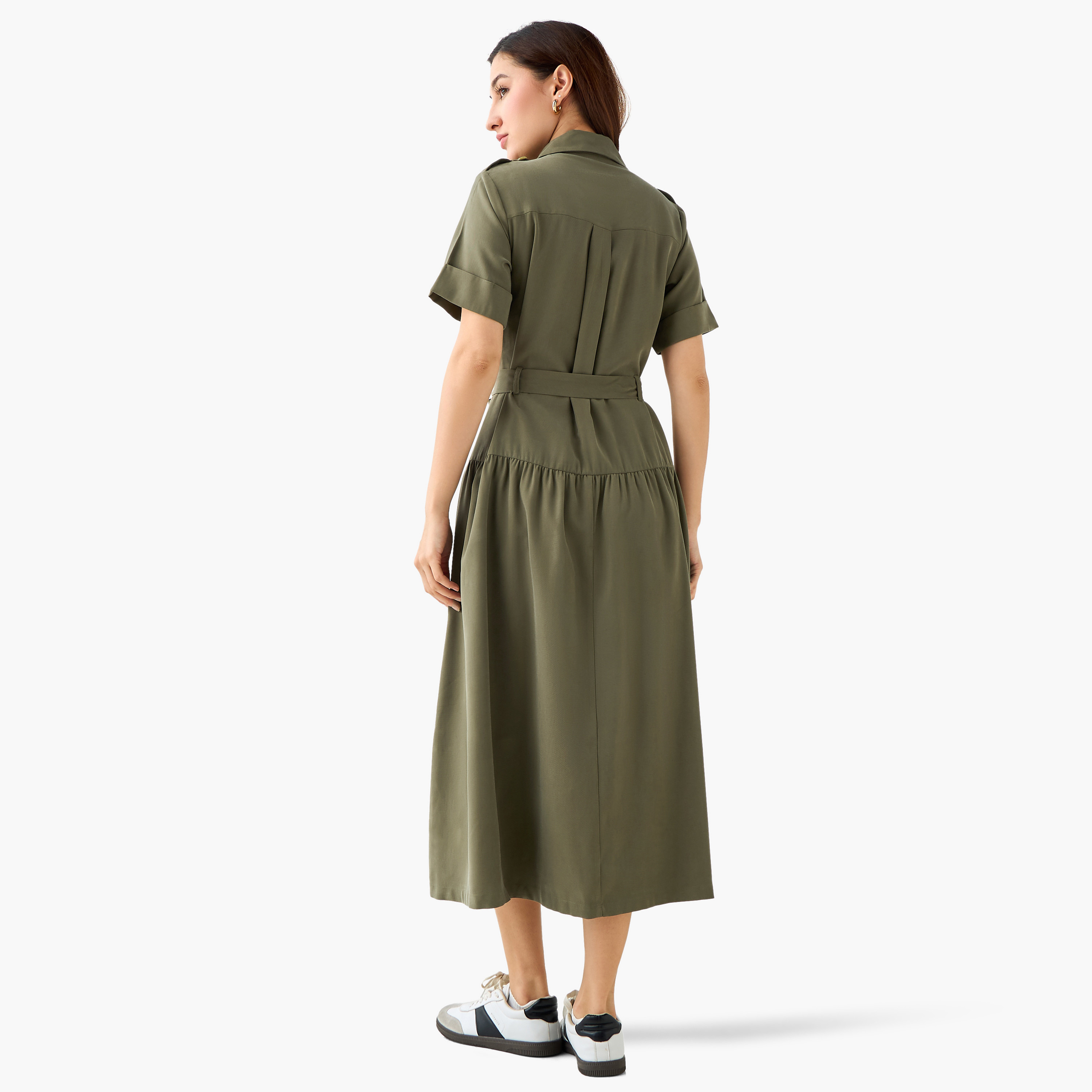 Shirt Midi Dress with Belt-women-clothing-dresses-image-5