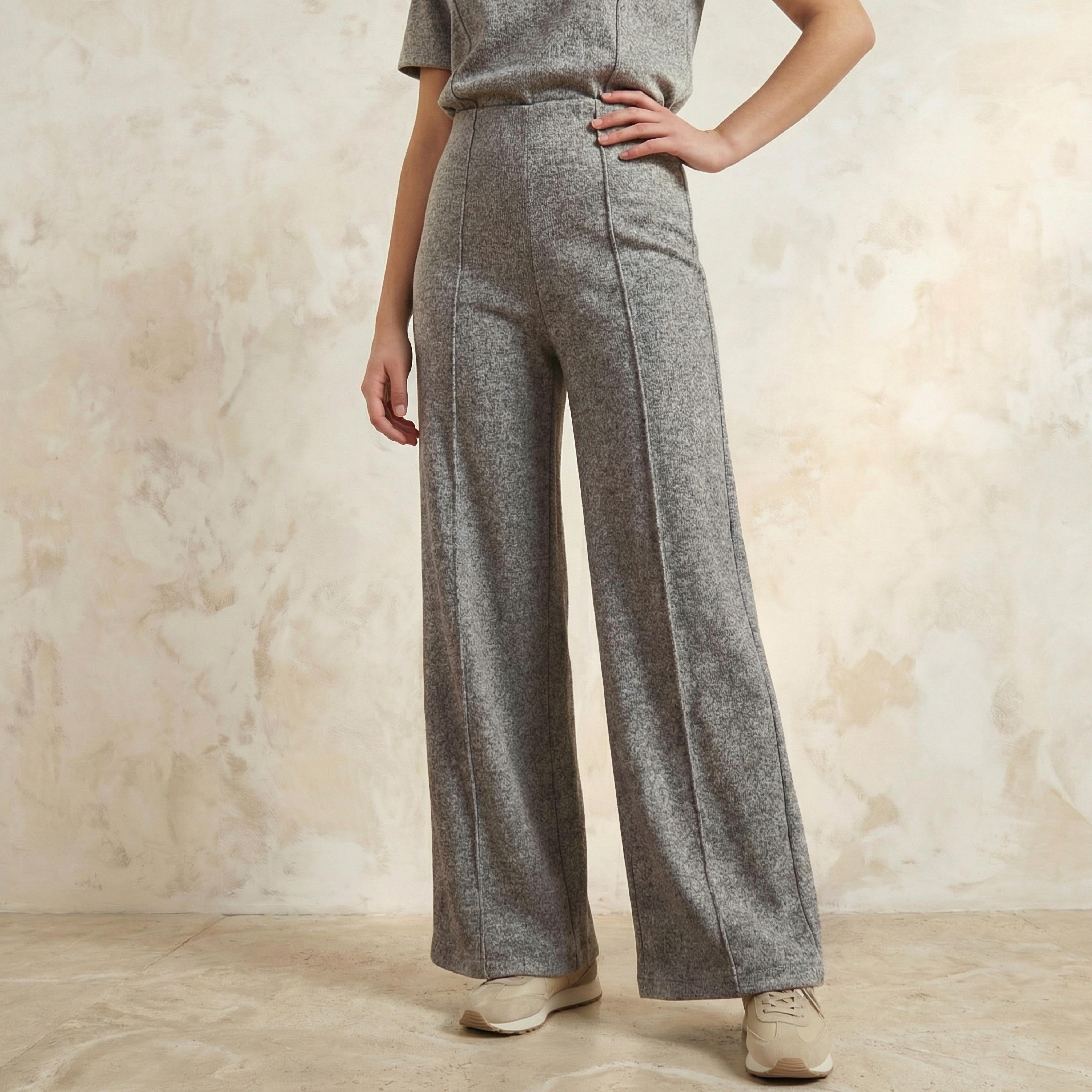 Wide Leg Mid-Rise Joggers Tipping Detail-women-clothing-bottoms-joggers-image-1