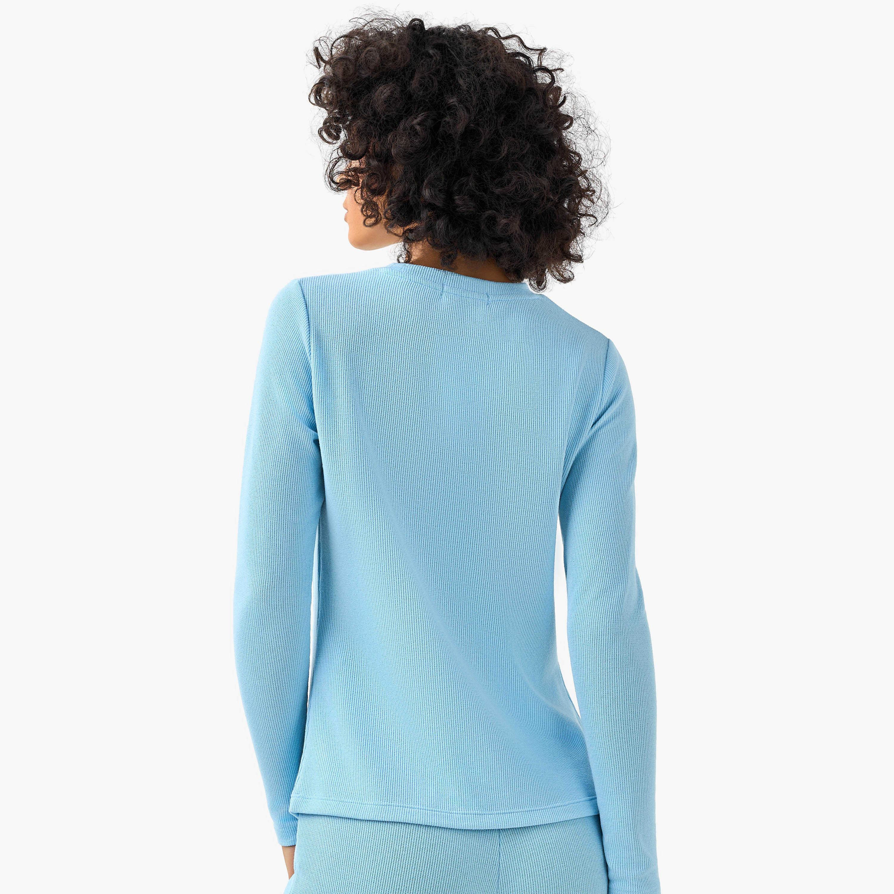 Regular Fit Textured T-shirt-women-clothing-coordsets-image-3