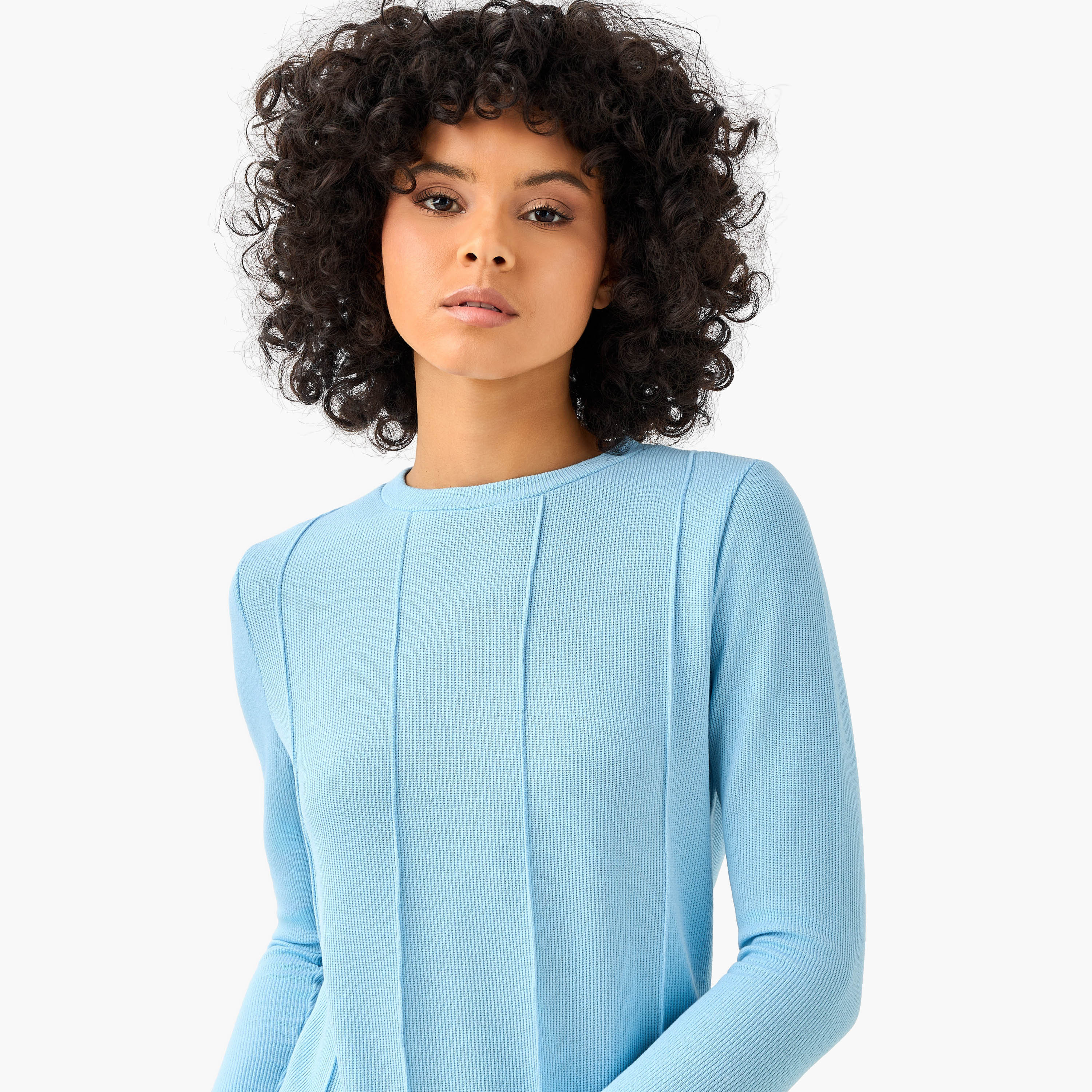 Regular Fit Textured T-shirt-women-clothing-coordsets-image-4