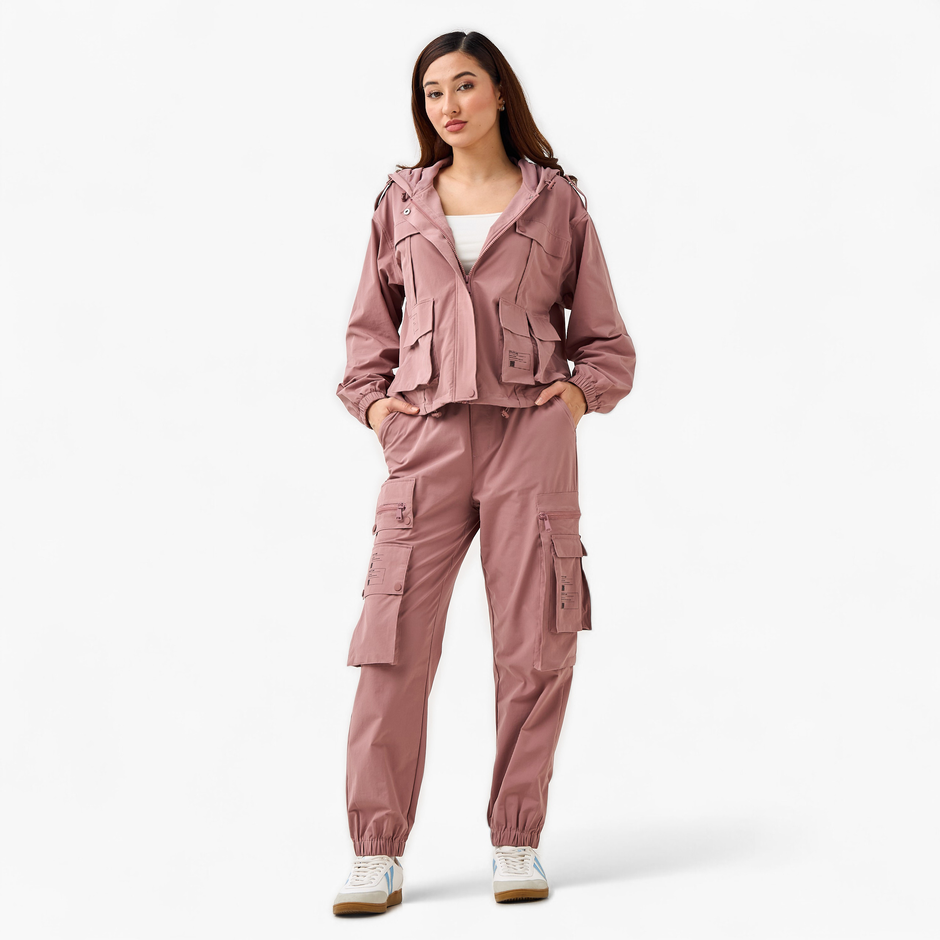 Hooded Parka Jacket with Pockets-women-clothing-coordsets-image-2