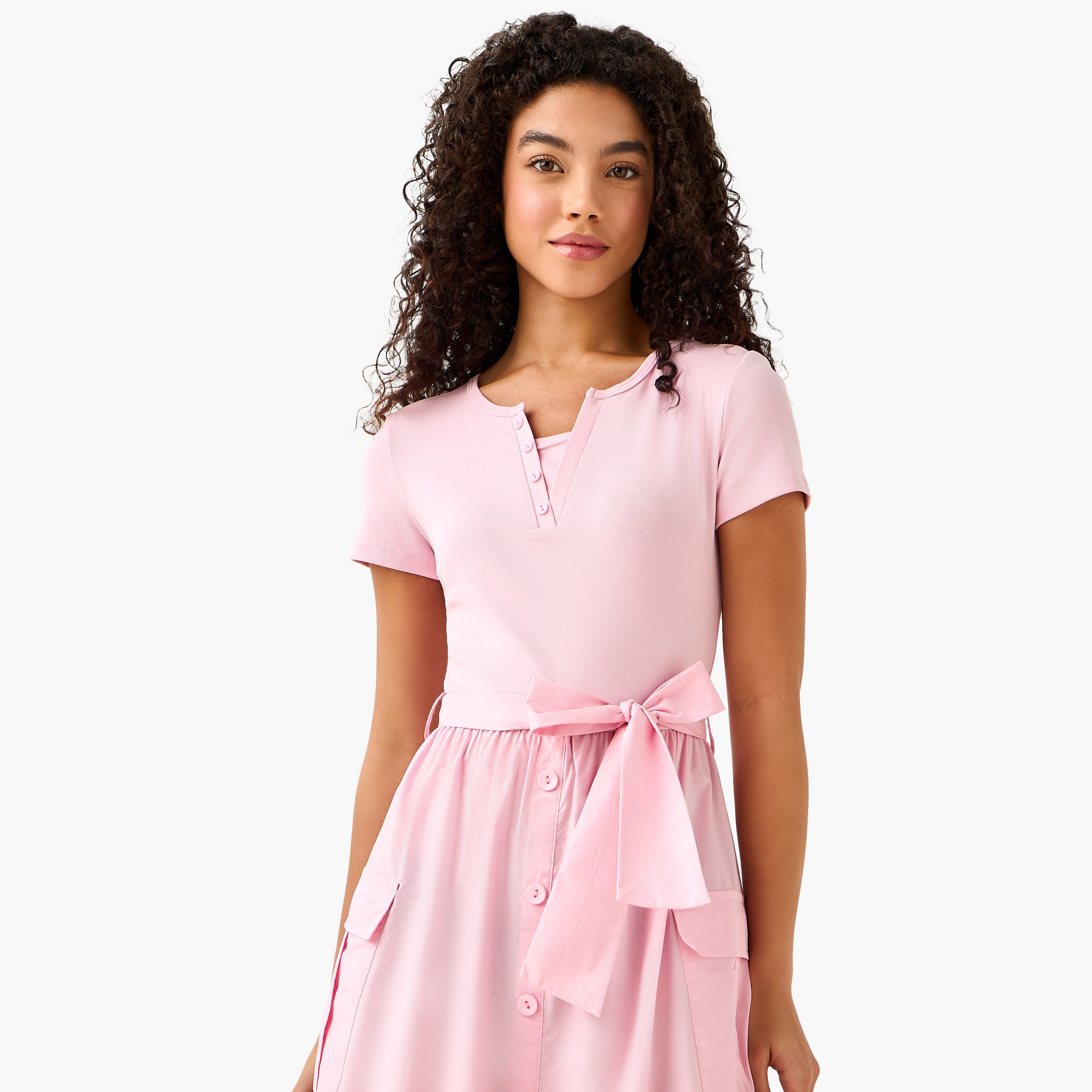 Midi Shirt Dress with Tie-Up Belt-women-clothing-dresses-image-7