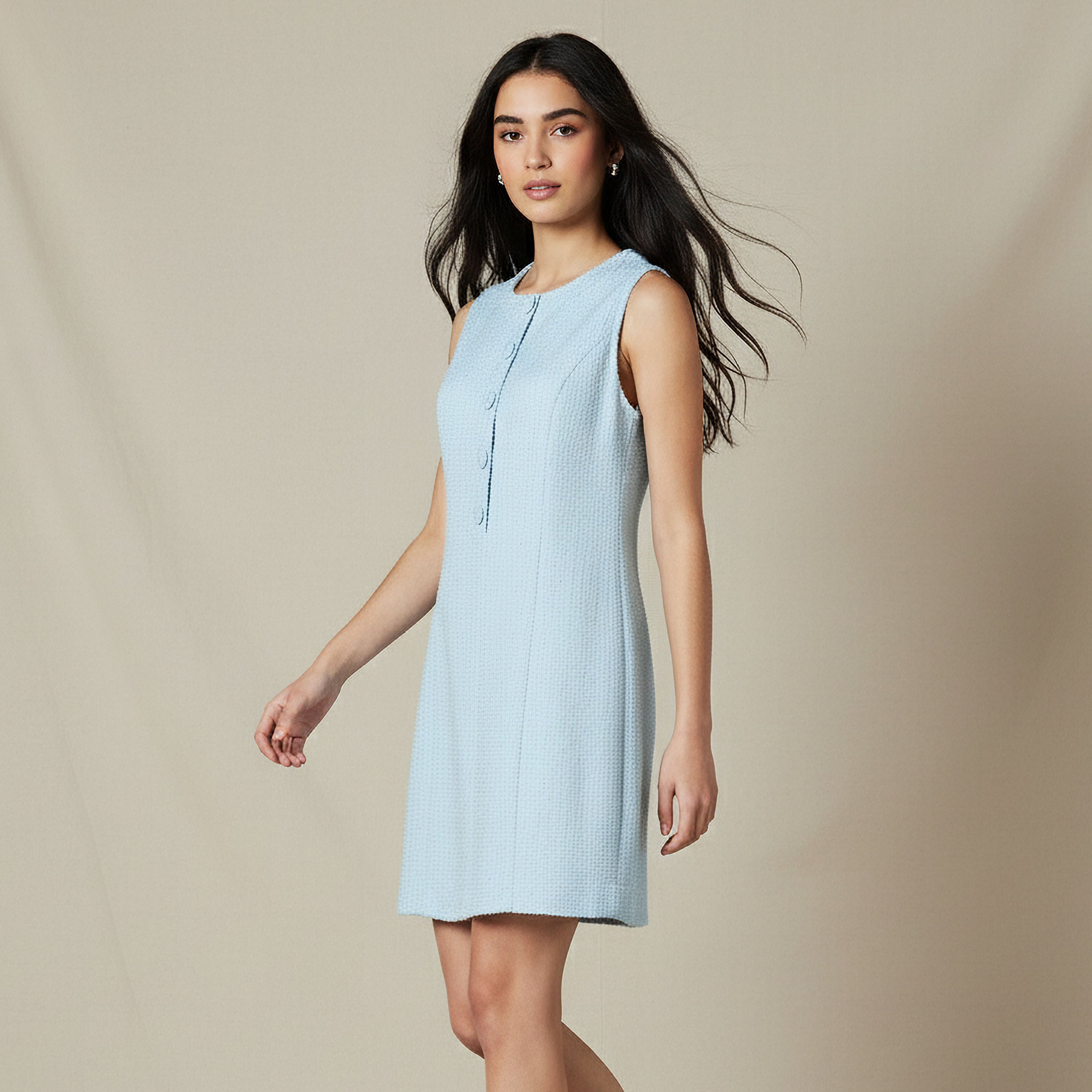 Mini Tweed Knit A-Line Dress-women-clothing-dresses-image-1