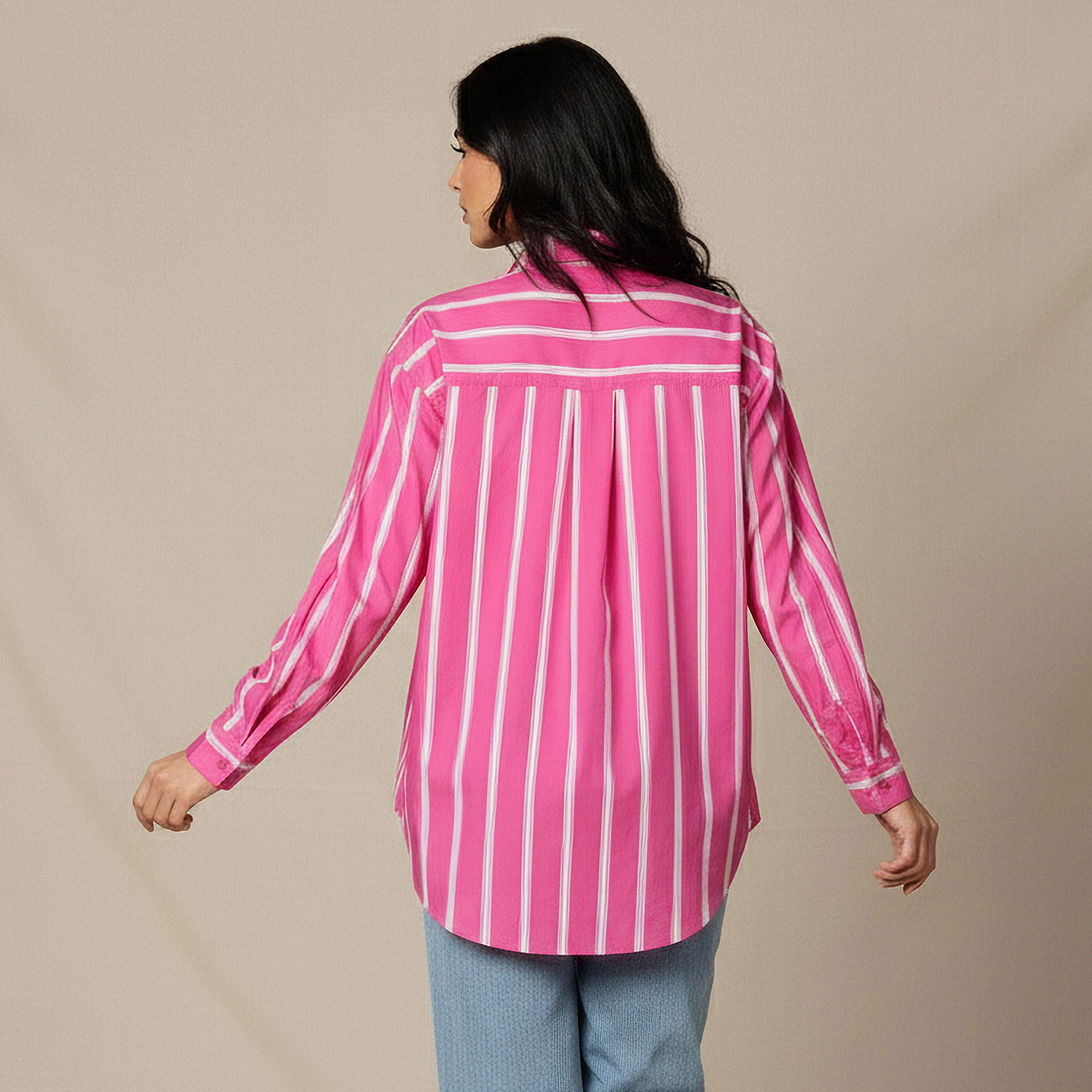 Oversized Cotton Shirt with Stripes-women-clothing-shirtsandblouses-shirts-image-4