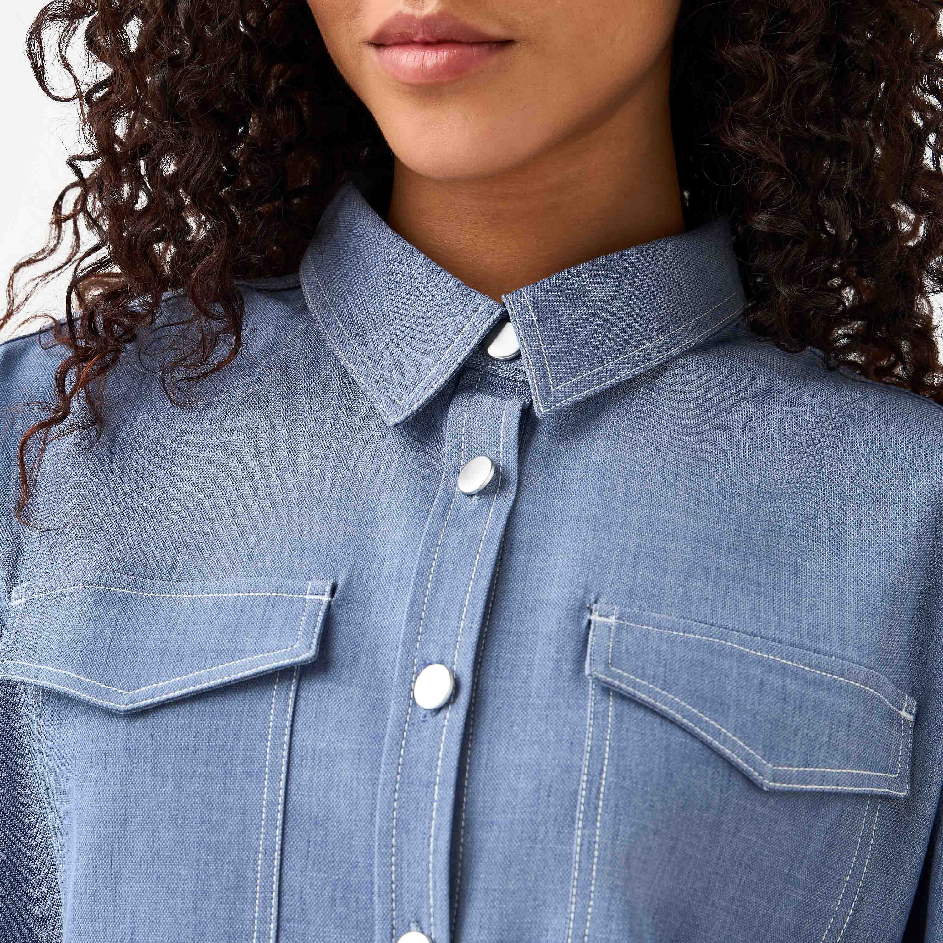 Utility Style Shirt with Chest Pockets-women-clothing-shirtsandblouses-shirts-image-2