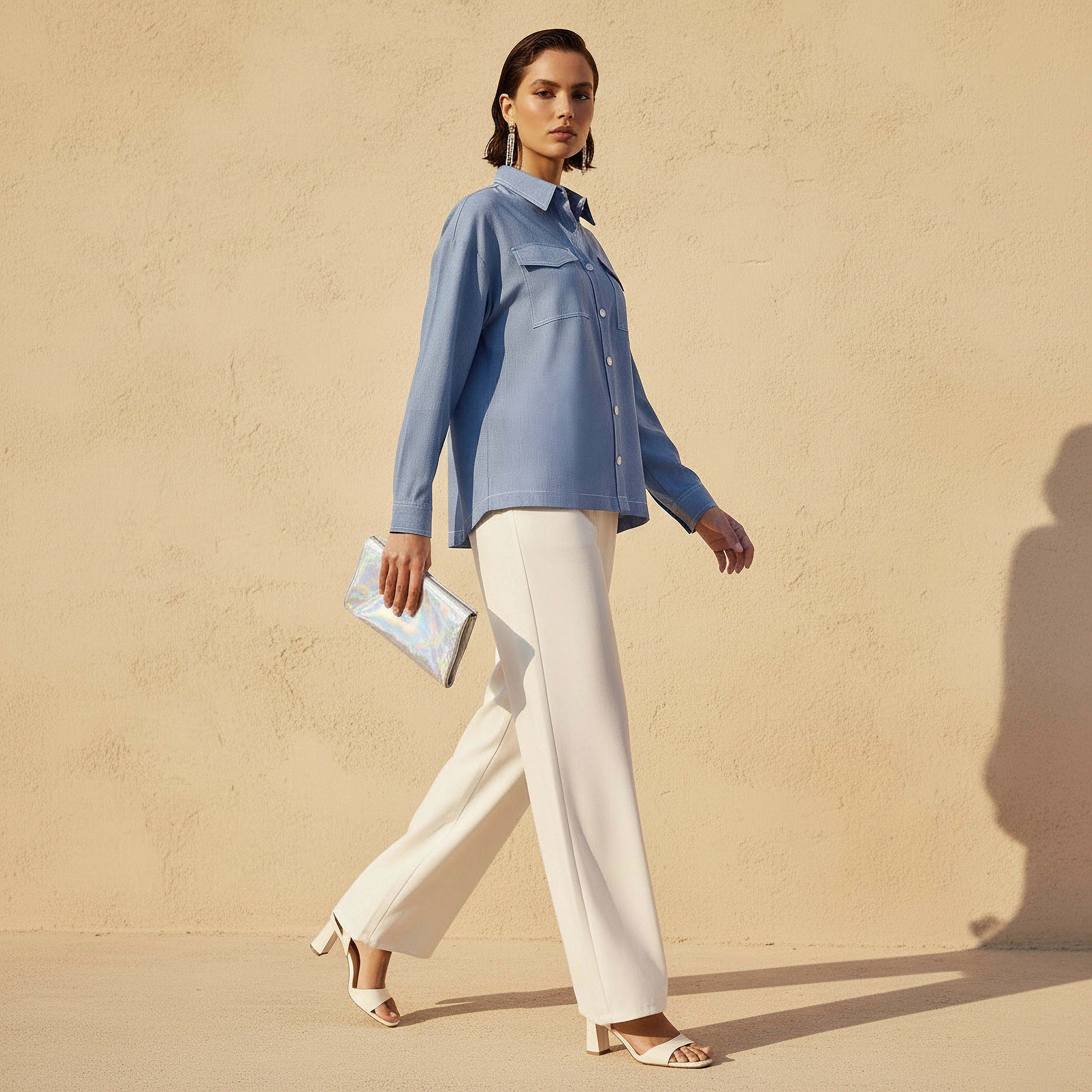 Utility Style Shirt with Chest Pockets-women-clothing-shirtsandblouses-shirts-image-3
